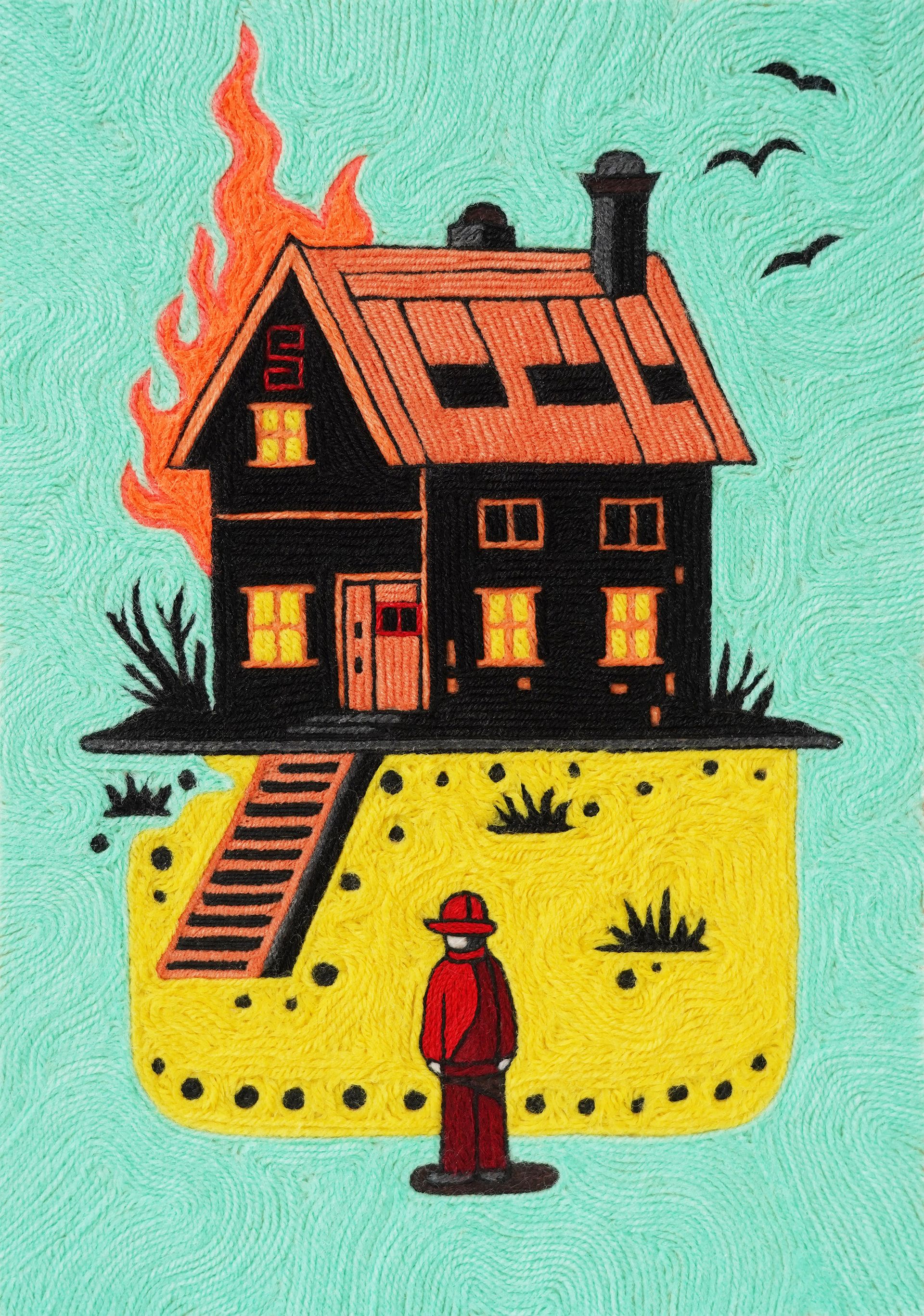 Екатерина Николаева (Вышивка - 
                  21 x 30 см) Чёрный дом