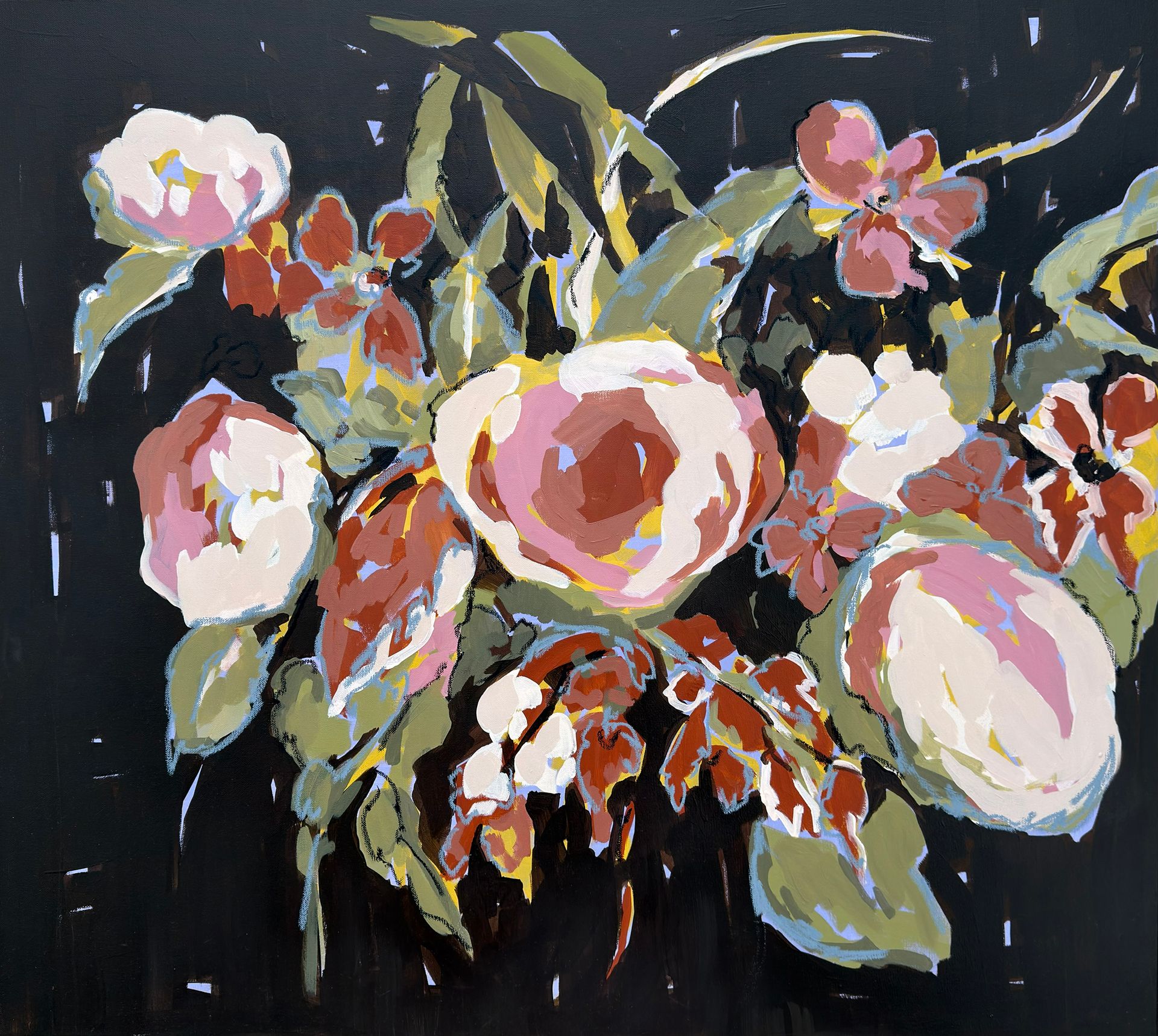 Ольга Змиевец (Картина, живопись - 
                  100 x 100 см) Фрагменты