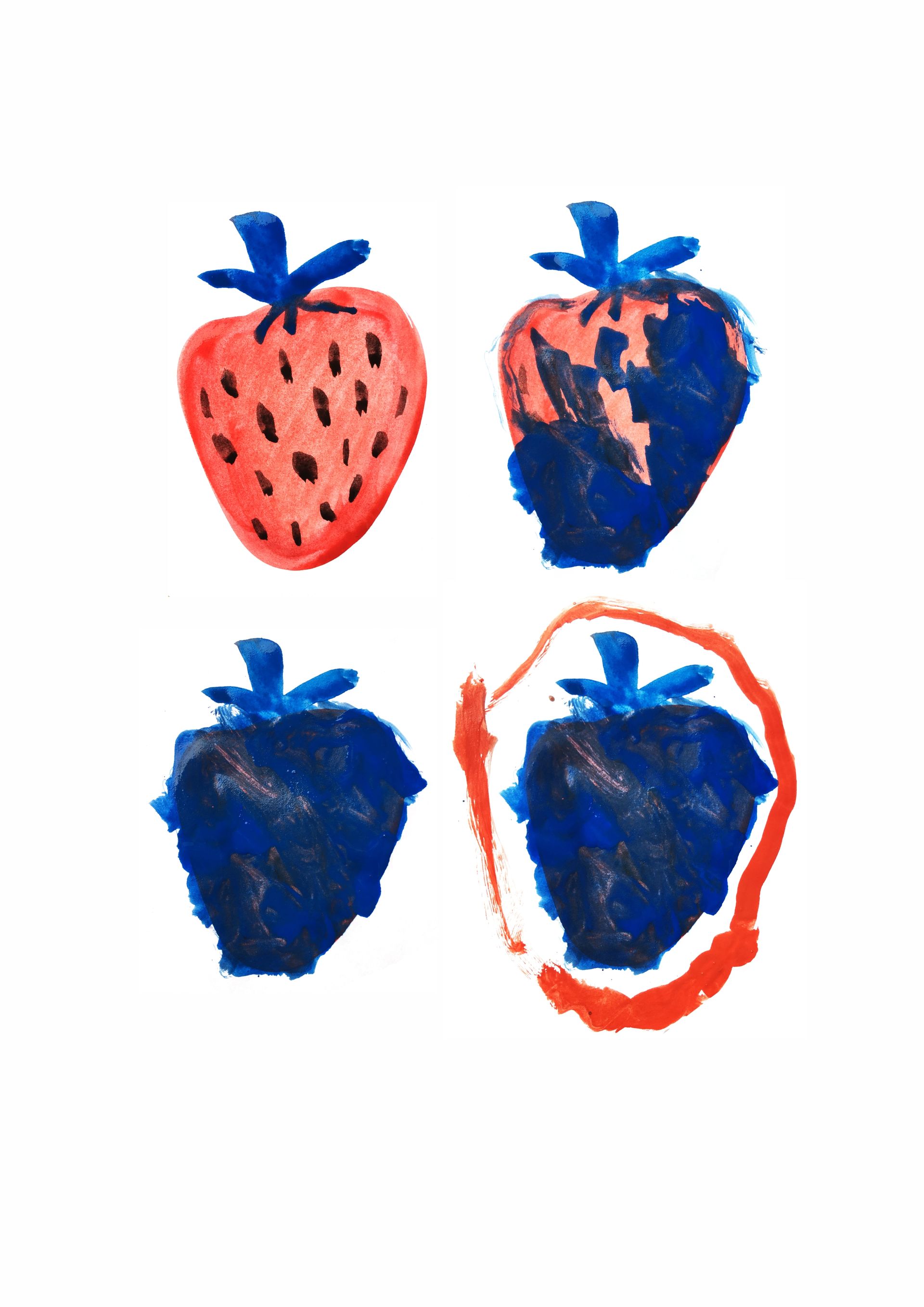 Лукерья Макарчук (Графика цифровая (принты) - 
                  21 x 29 см) Strawberry