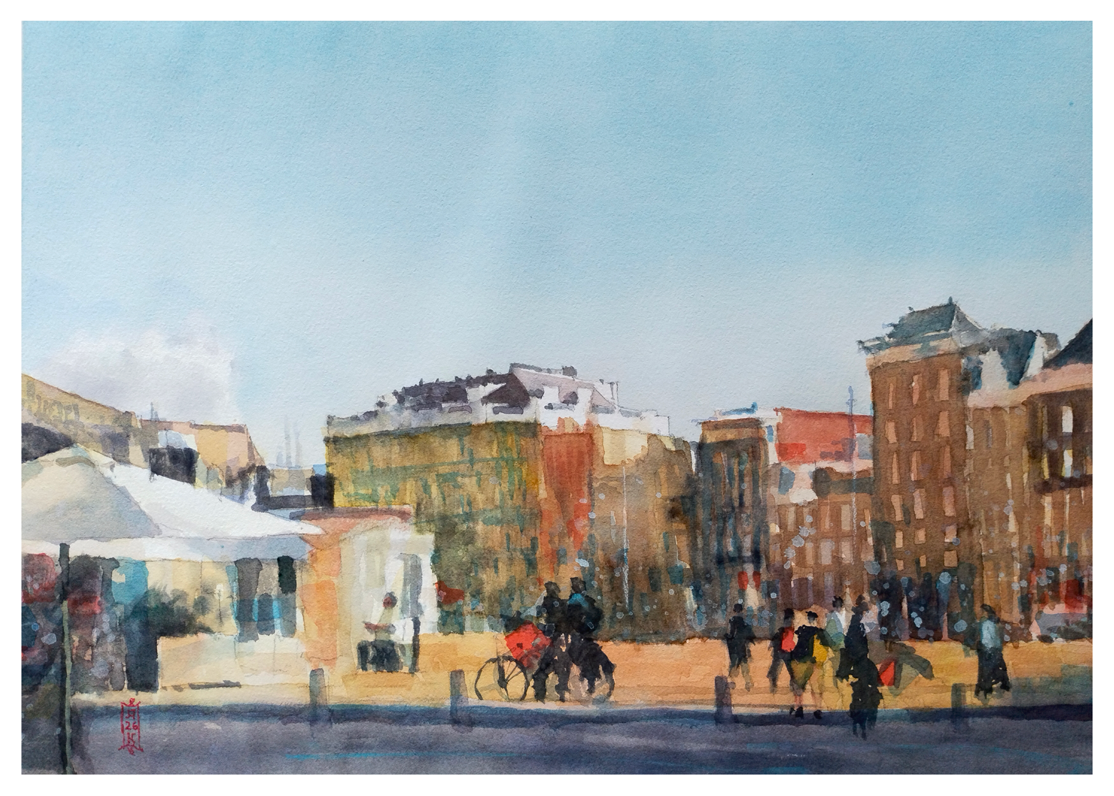 Александр Кормилицын (Авторская графика - 
                  42 x 30 см) Амстердамский этюд