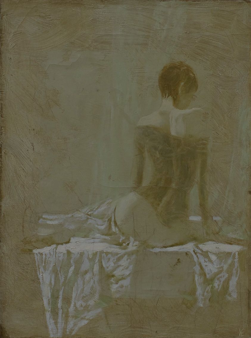 Эдуард Яшин (Картина, живопись - 
                  30 x 40 см) Фигура