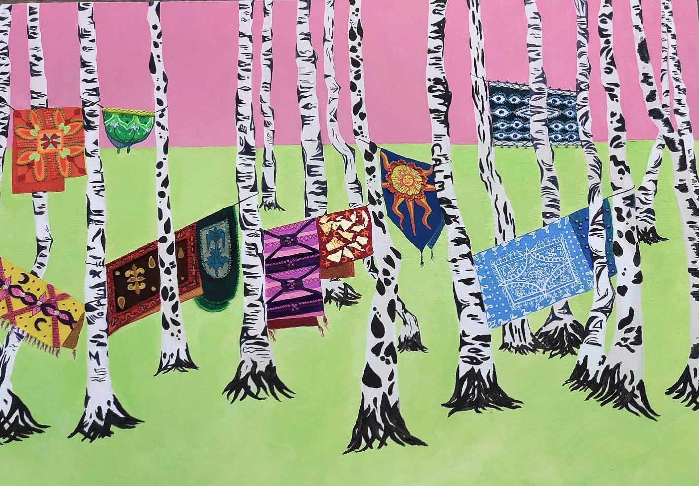 Елизавета Полицина (Картина, живопись - 
                  65 x 50 см) Привал кочевников