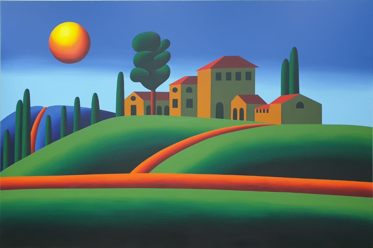 Олег Хвостов (Картина, живопись - 
                  300 x 200 см) Тосканский пейзаж