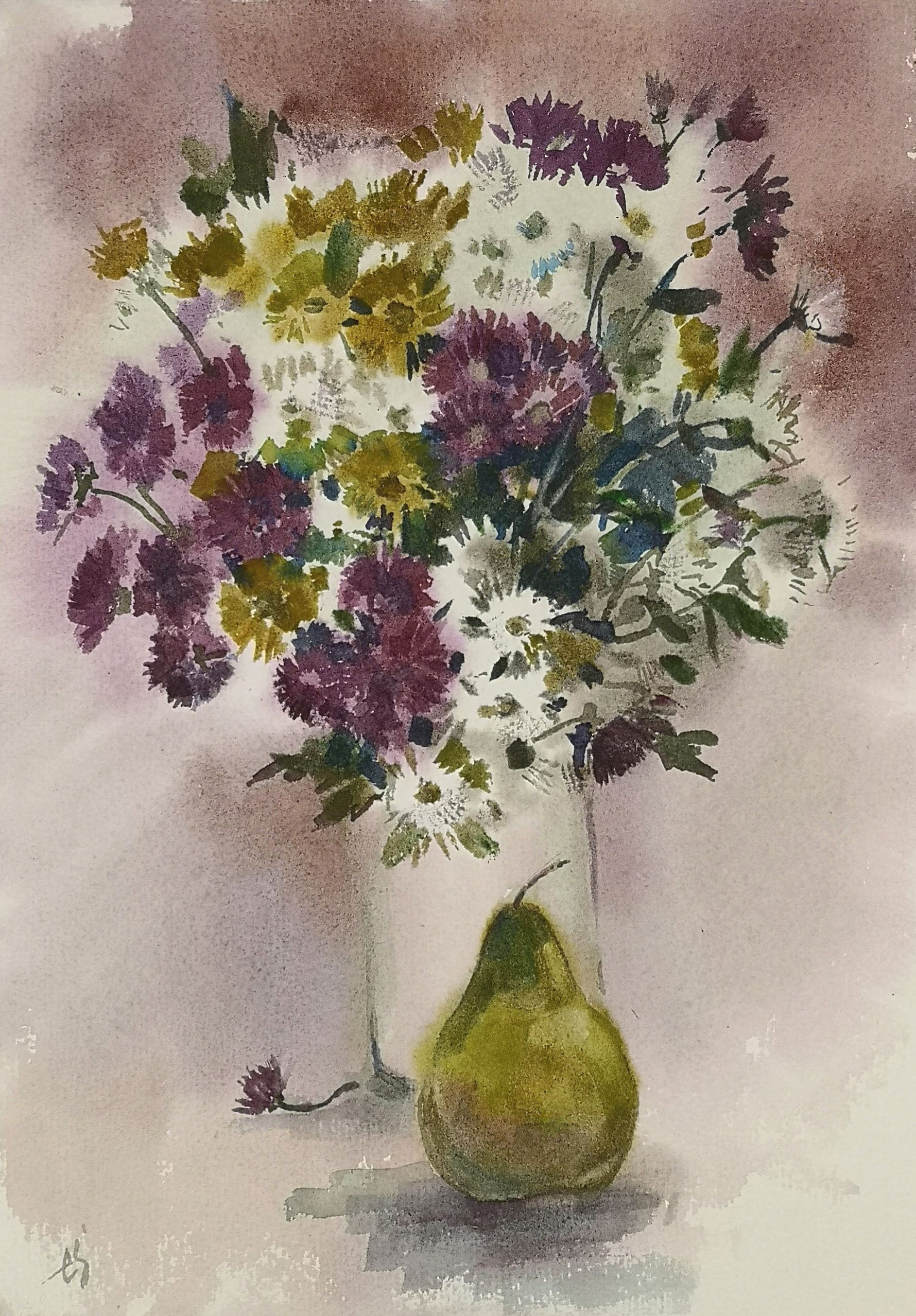 Елена Санина (Авторская графика - 
                  25 x 35 см) Моя осень