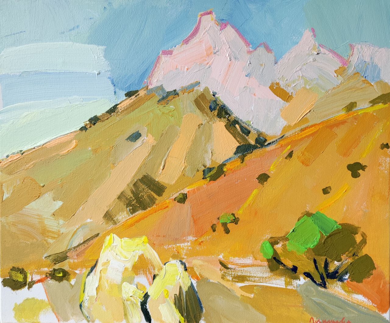 Олеся Лишаева (Картина, живопись - 
                  60 x 50 см) В крымских горах