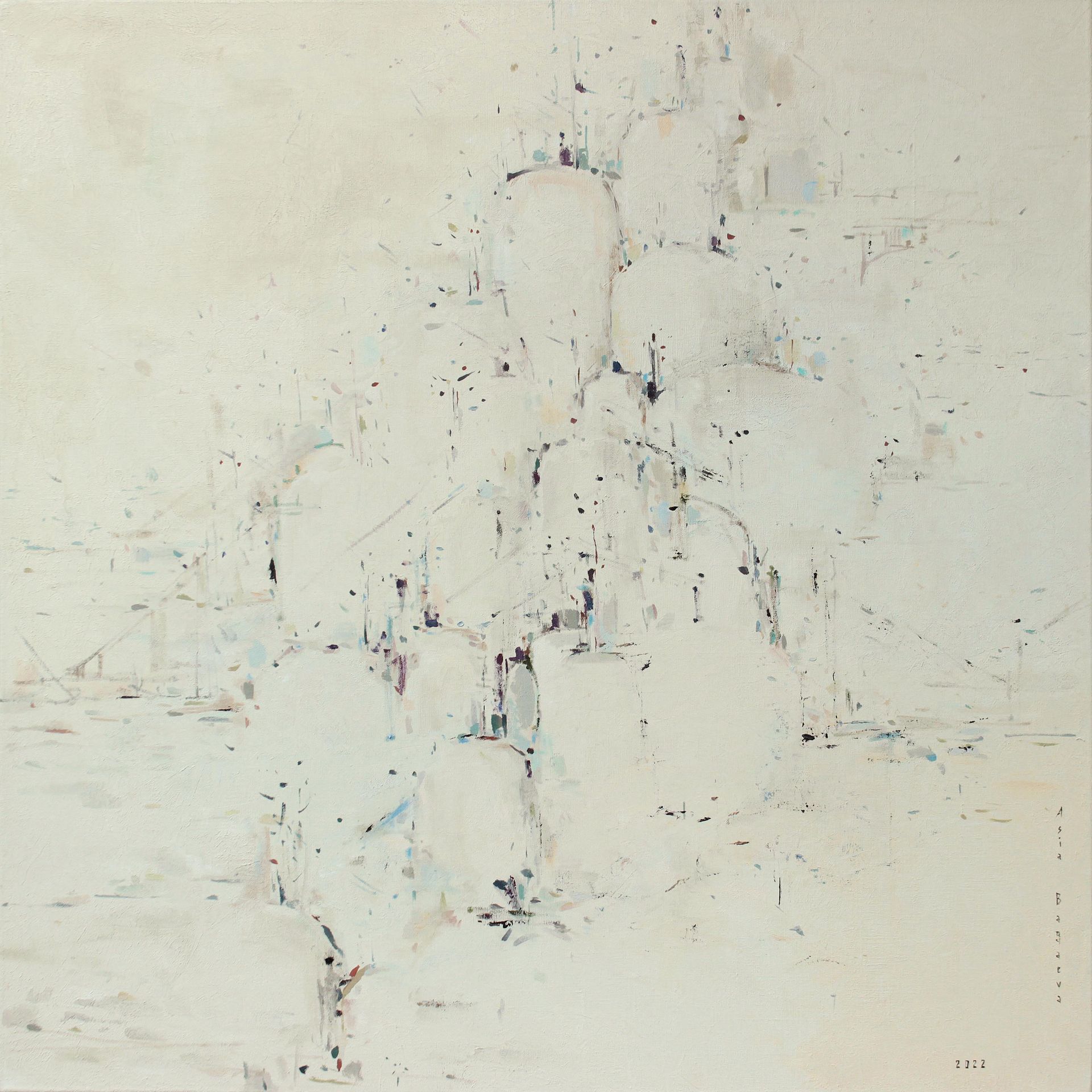 Ася Багаева (Картина, живопись - 
                  90 x 90 см) Город из песка (Sand city)