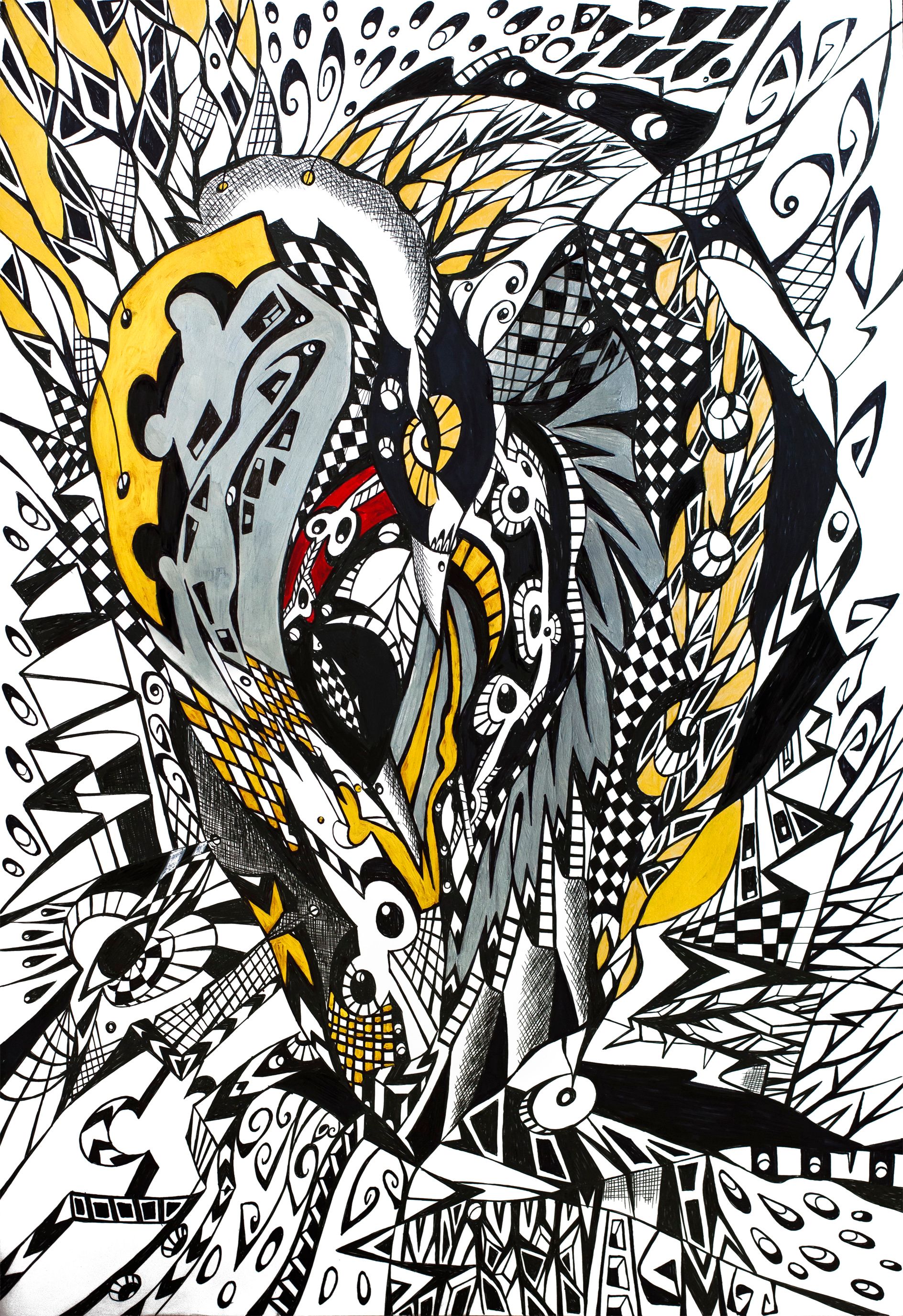 Ирина Шумская (Авторская графика - 
                  50 x 70 см) Любовь птиц 4