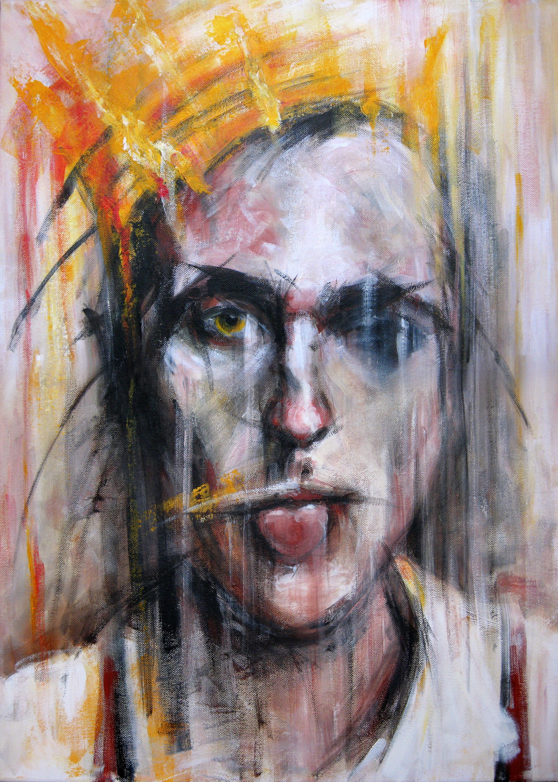 Татьяна Ивченкова (Картина, живопись - 
                  50 x 70 см) Безумный король (Белый король)