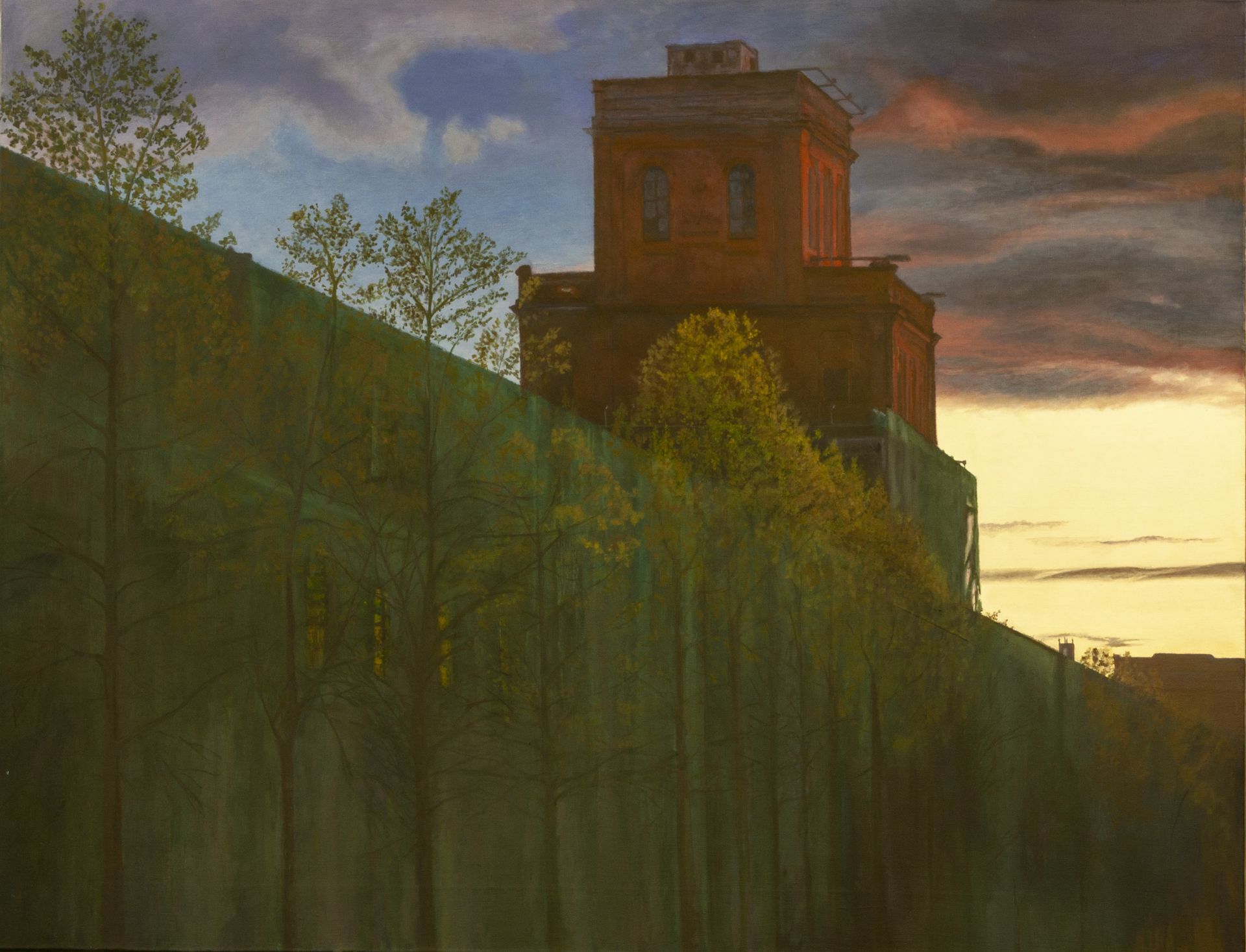 Михаил Филимоненок (Картина, живопись - 
                  100 x 80 см) Пейзаж с башней