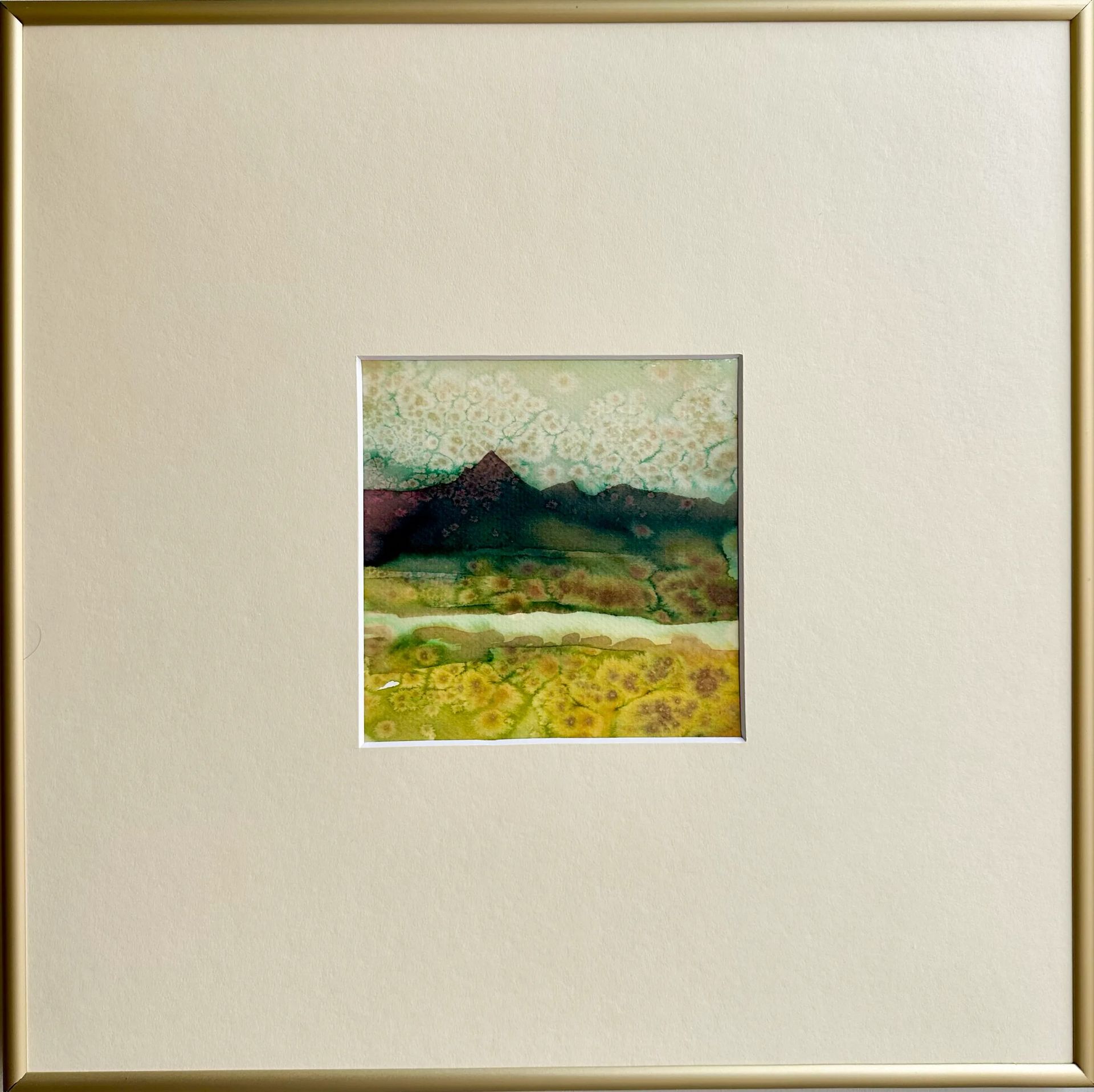 Анастасия Попова (Авторская графика - 
                  40 x 40 см) Весна в горах