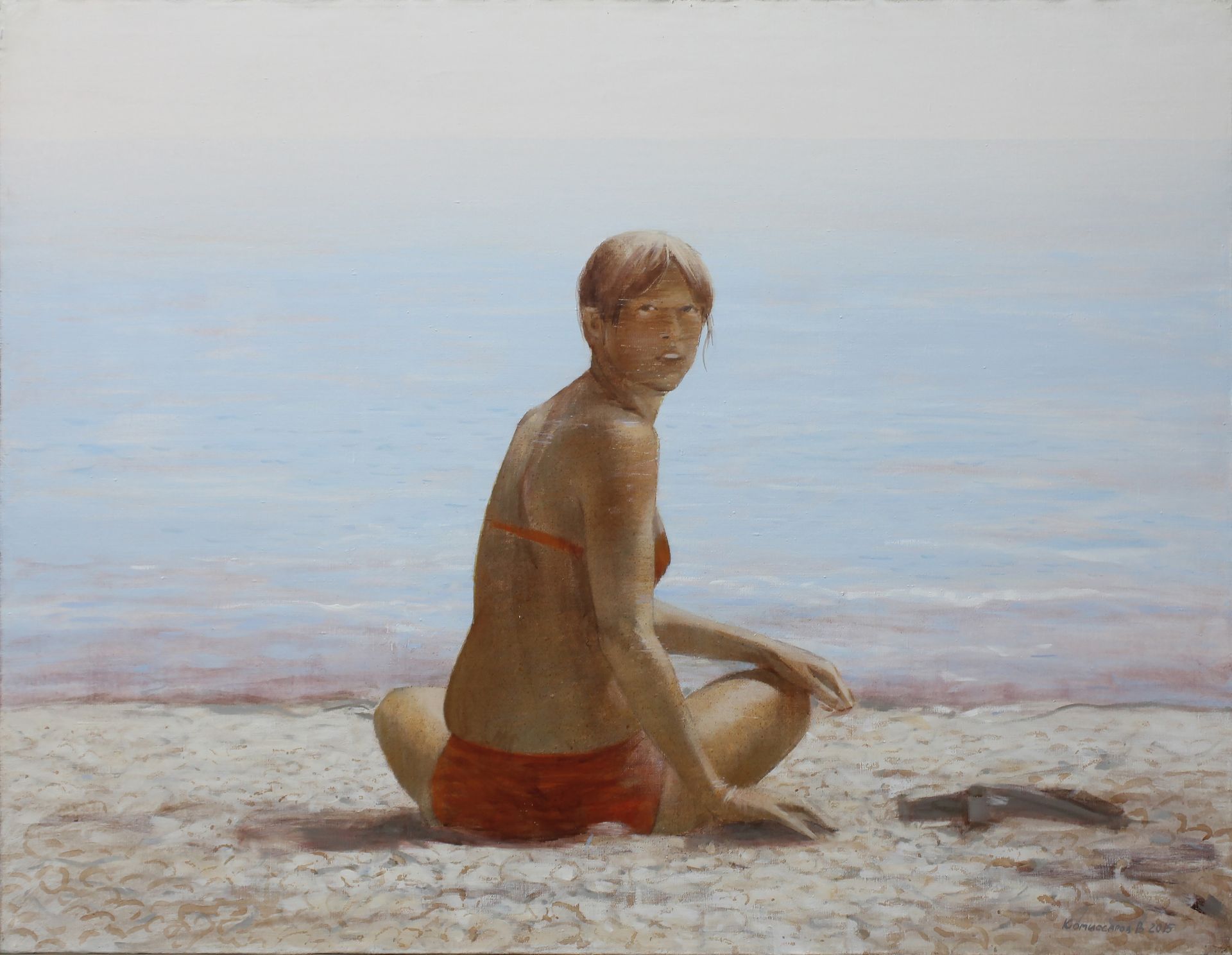 Вадим Комиссаров (Картина, живопись - 
                  130 x 100 см) Девушка и море