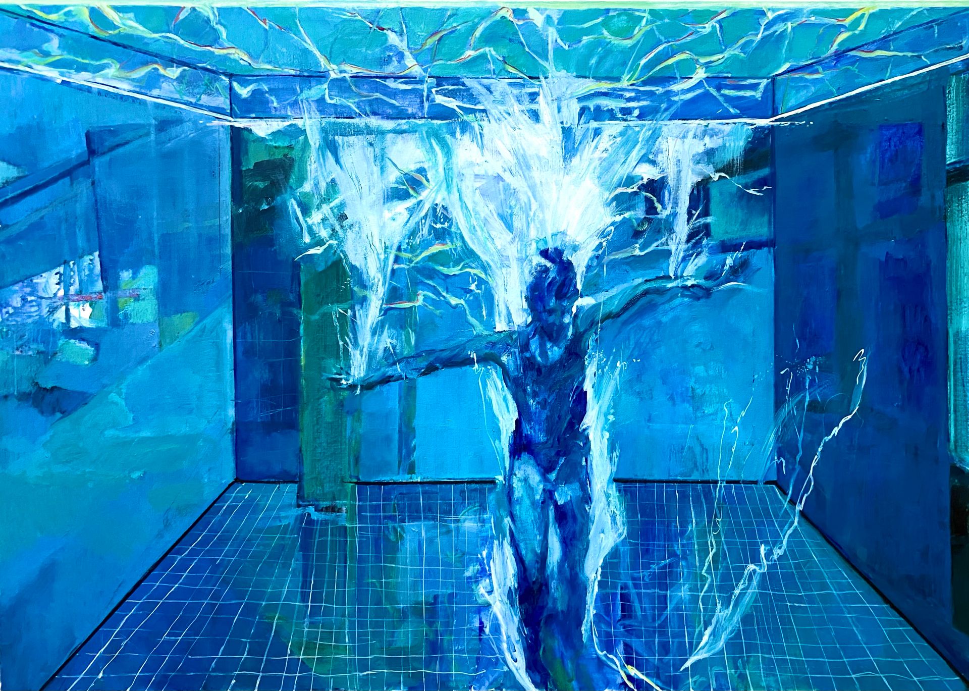 Вероника Федорцова (Картина, живопись - 
                  170 x 120 см) Immersion (IV) Swimmm
