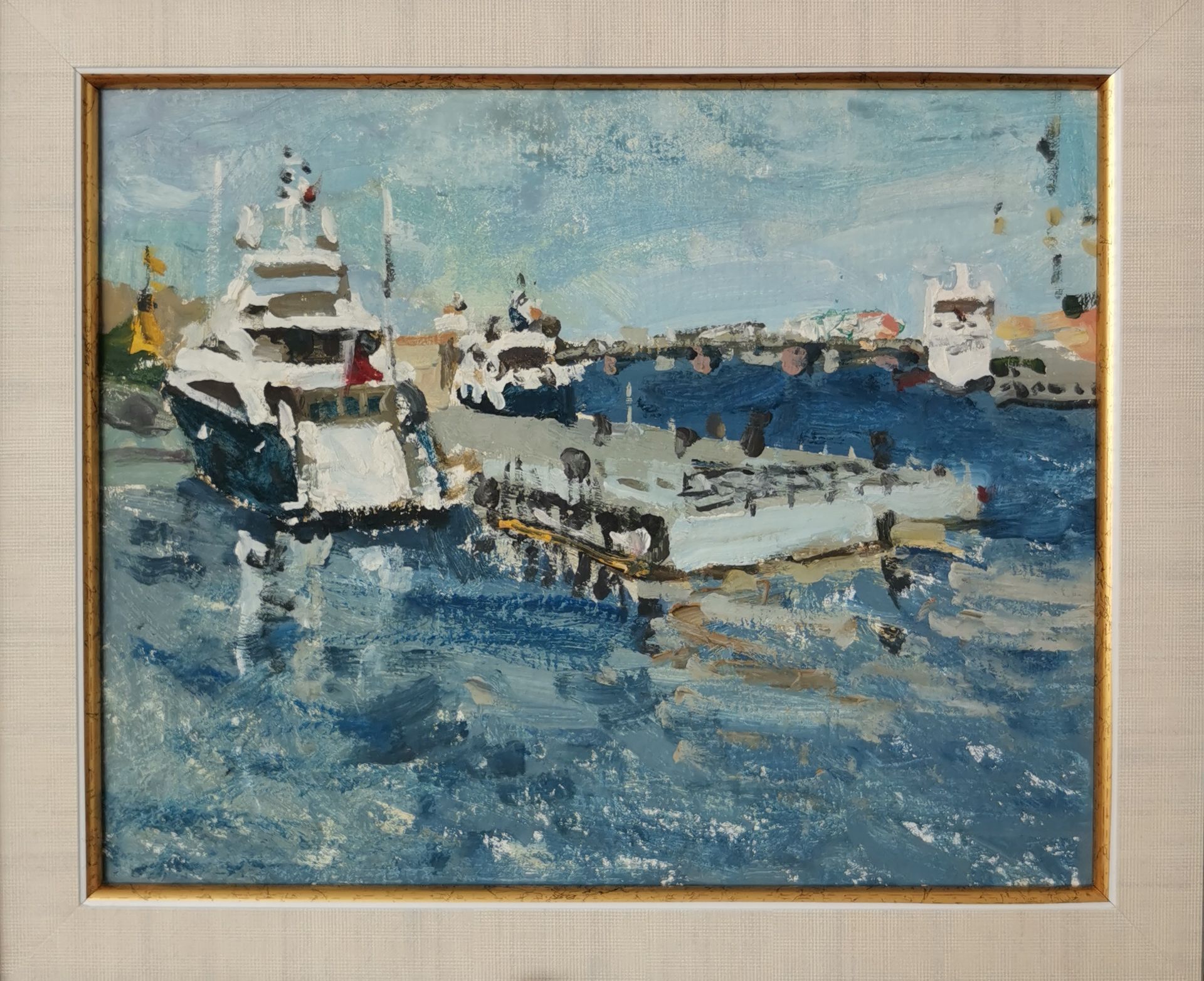 Регина Буглеева (Картина, живопись - 
                  33 x 29 см) Набережная Невы