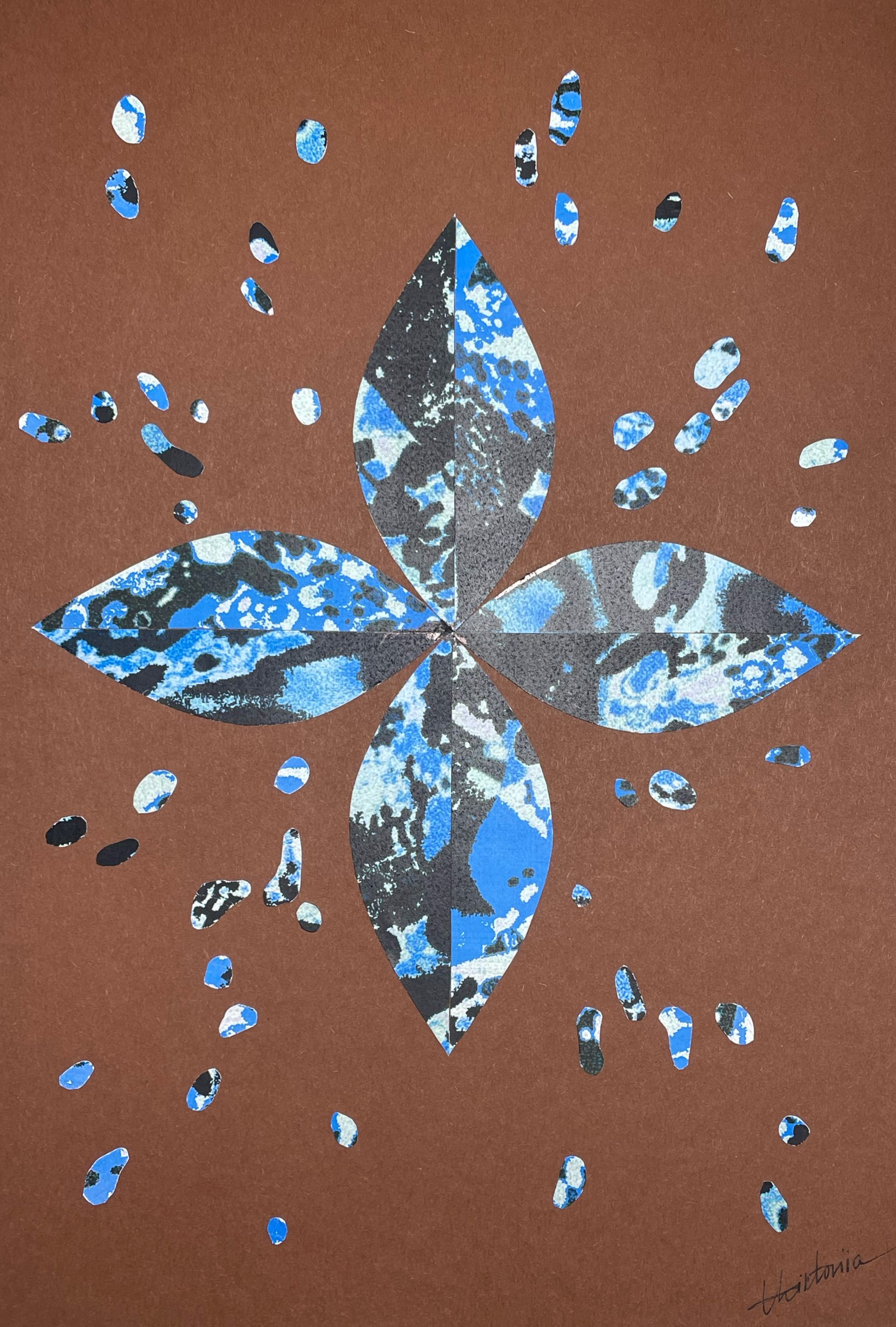 Виктория Никулочкина (Коллаж / ассамбляж - 
                  21 x 30 см) Цветение