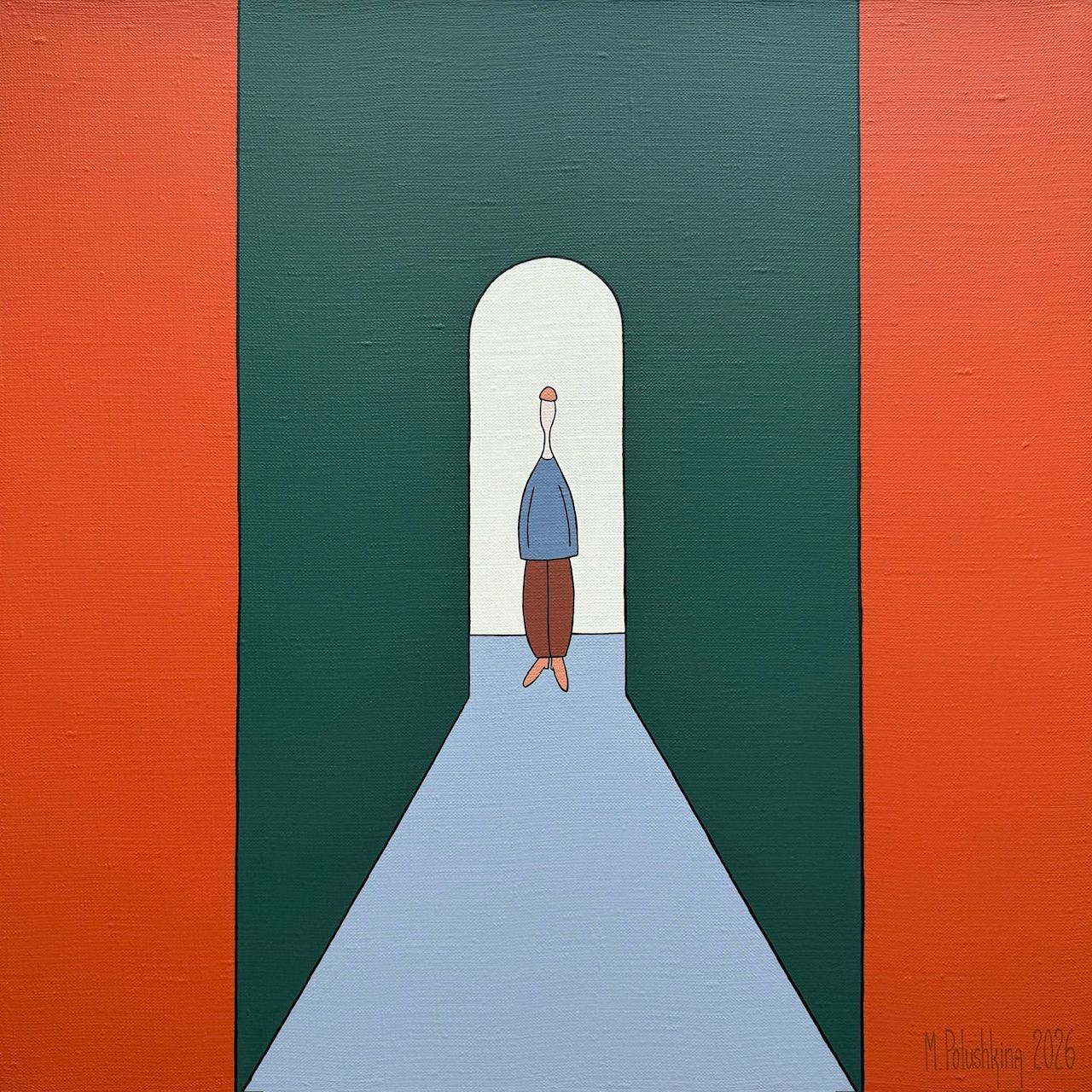 Мария Полушкина (Картина, живопись - 
                  50 x 50 см) Перспективный молодой человек