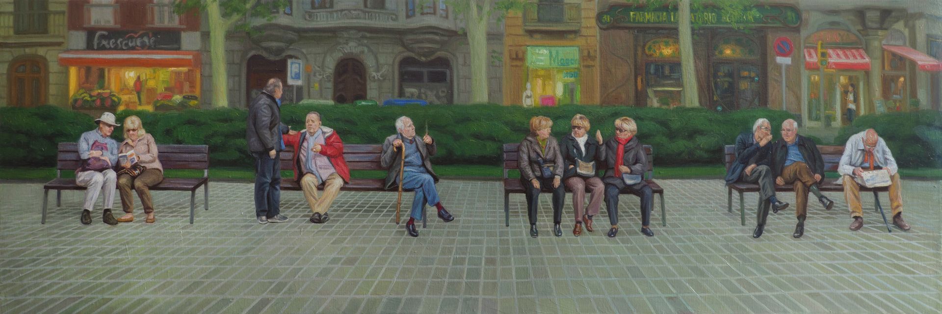 Саша Соколова (Картина, живопись - 
                  150 x 50 см) Passeo San Juan