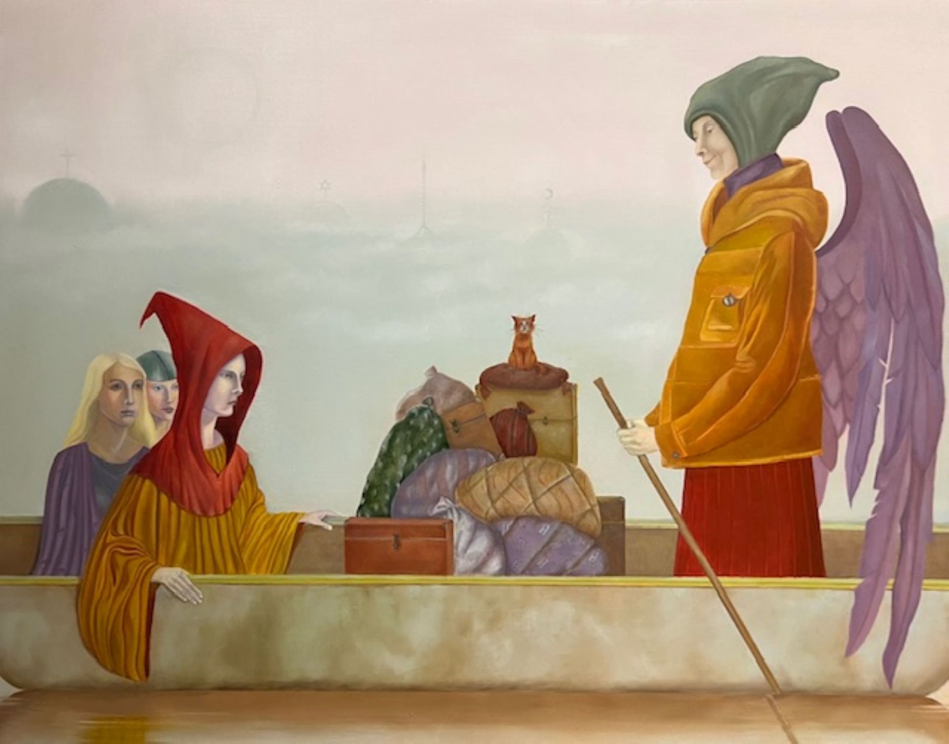 Нина Григель (Картина, живопись - 
                  100 x 80 см) С вещами только на выход