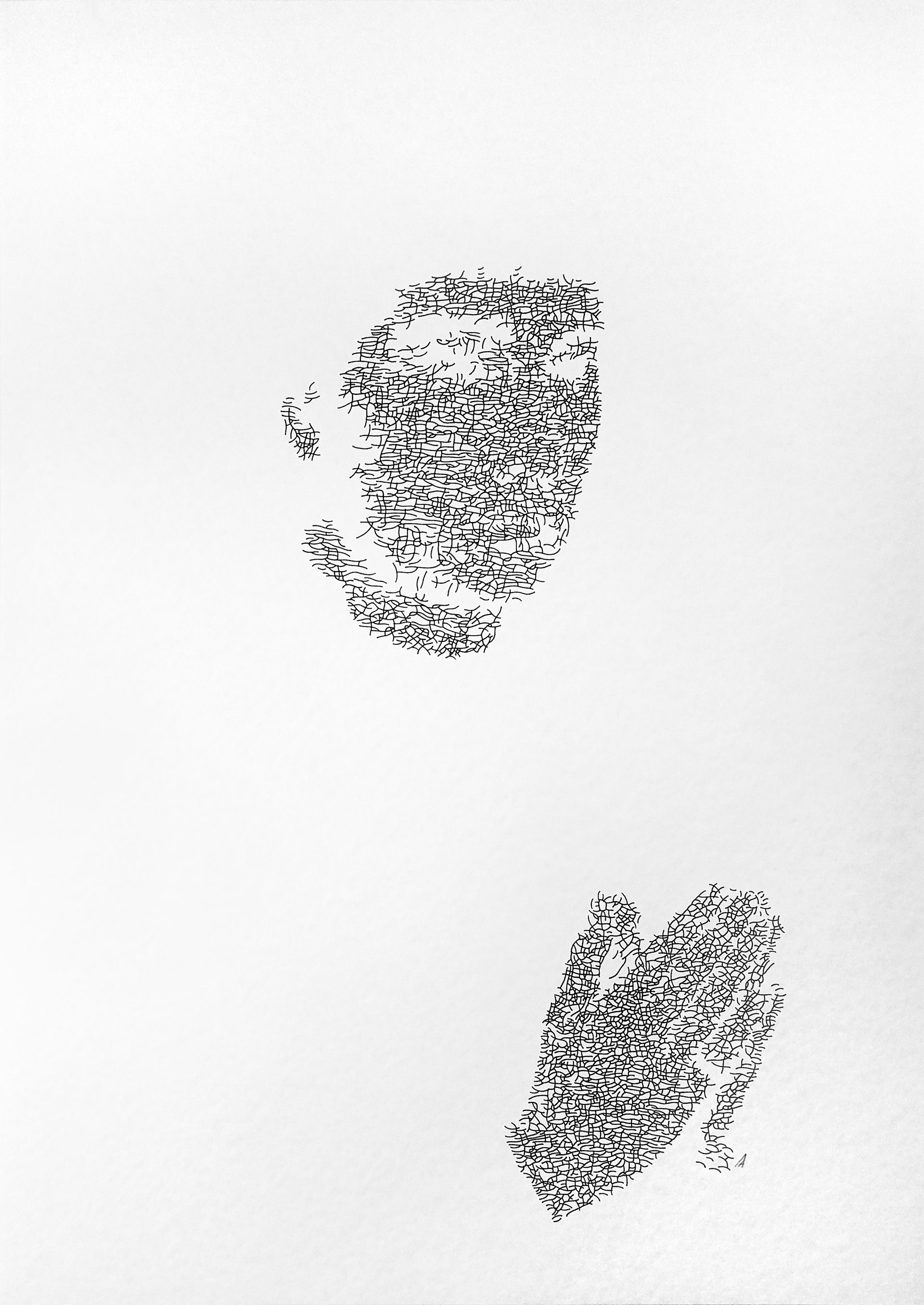 Анастасия Левина (Авторская графика - 
                  70 x 100 см) Портрет Томмазо Портинари