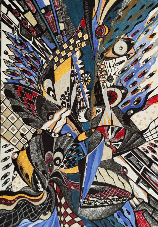 Ирина Шумская (Авторская графика - 
                  50 x 70 см) Киберпанк