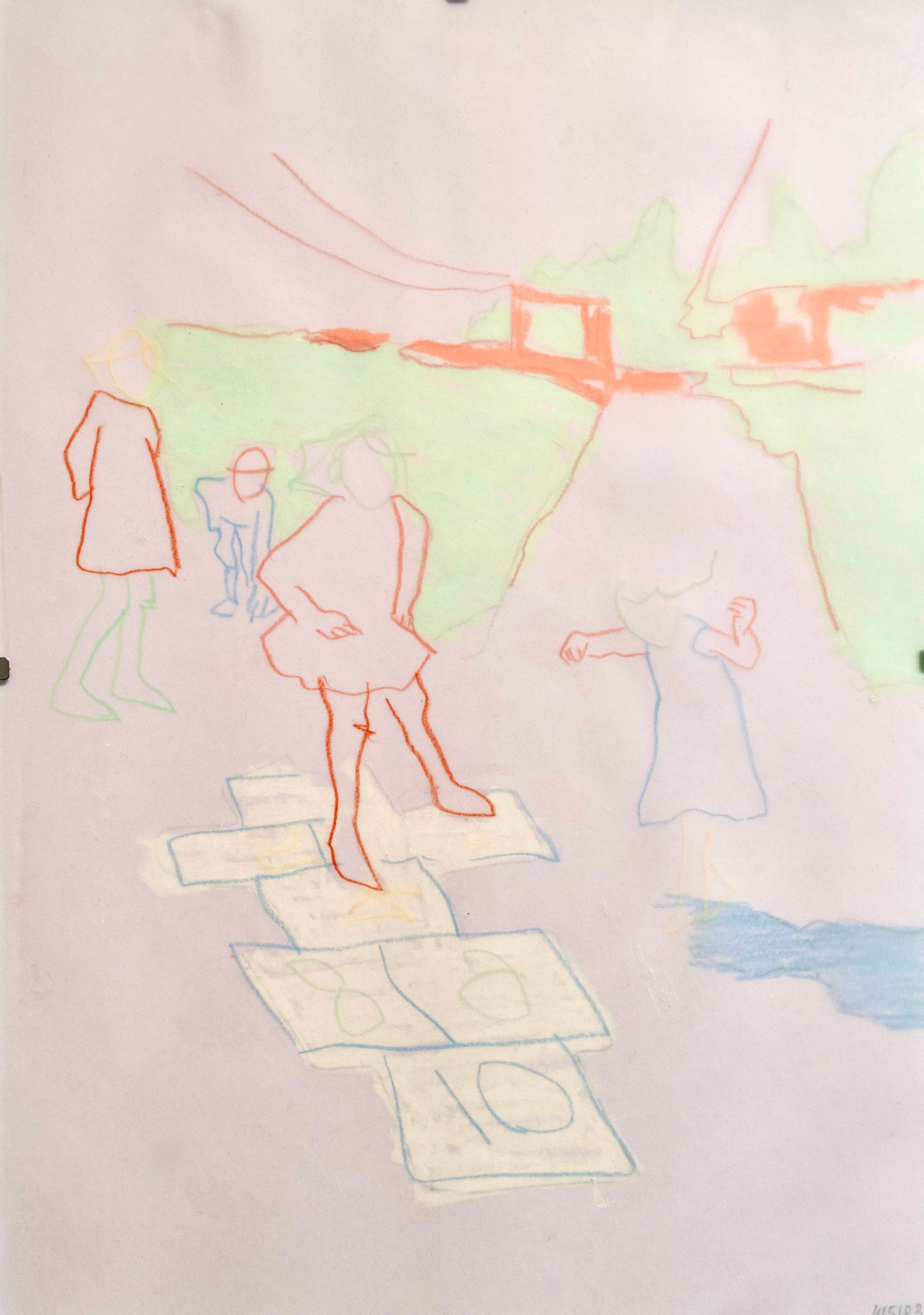 Анастасия Малиновская (Авторская графика - 
                  20 x 30 см) Пока все дома_детство