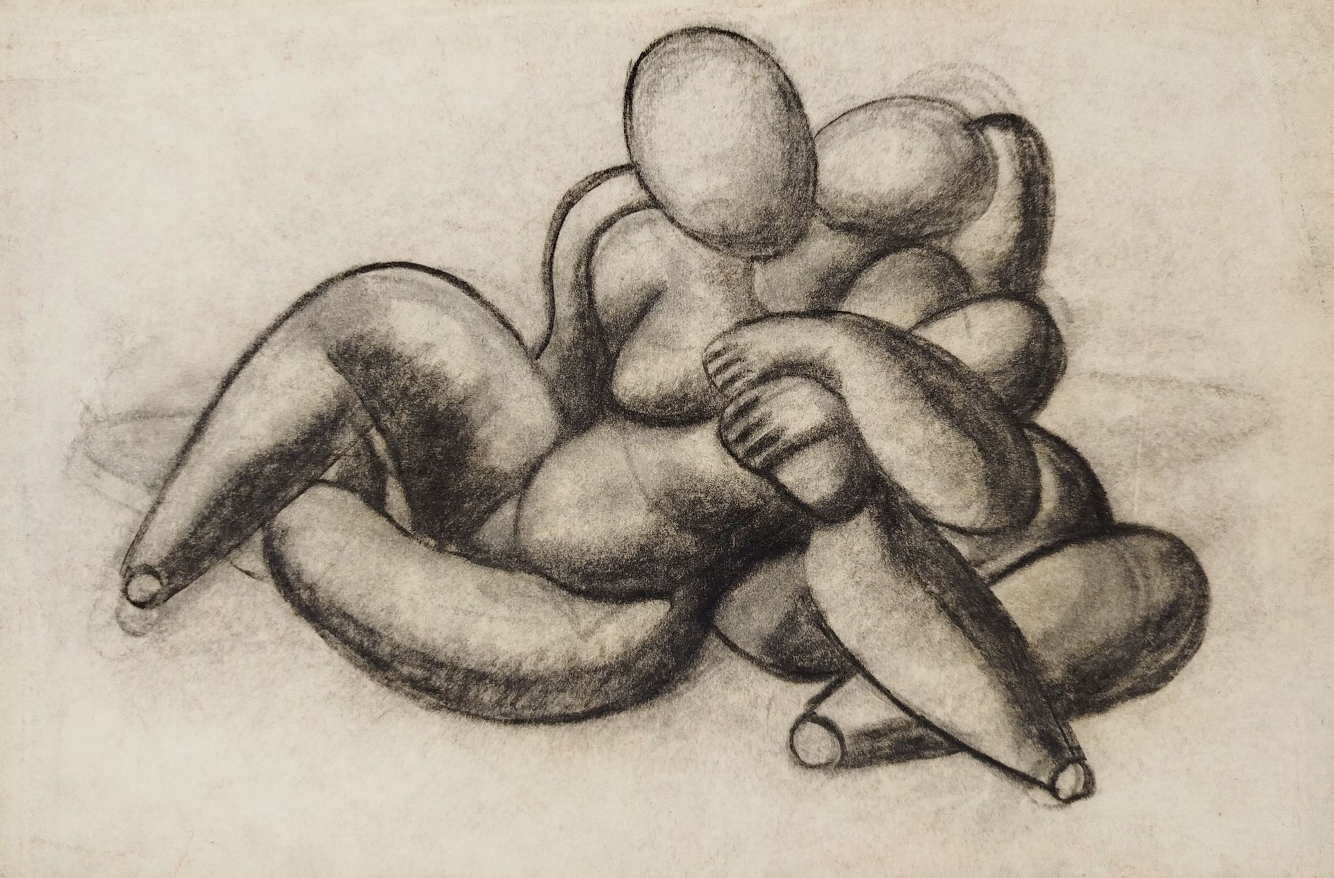 Рауф Туктар (Авторская графика - 
                  41 x 27 см) Двое обнимаются 2