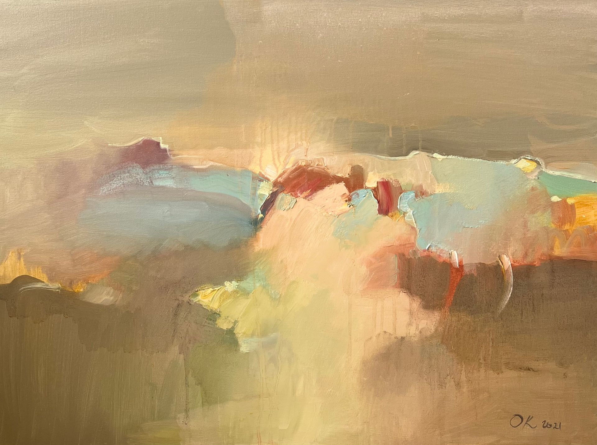 Ольга Кожевникова (Картина, живопись - 
                  80 x 60 см) Абстрактный пейзаж 1