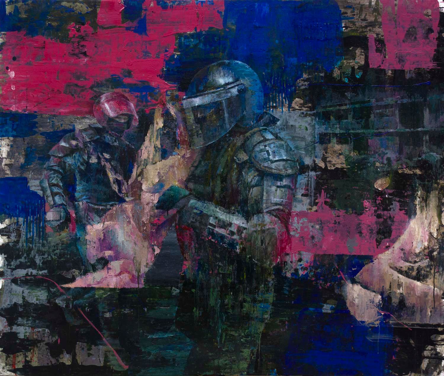 Роман Казус (Картина, живопись - 
                  165 x 140 см) Посторонний