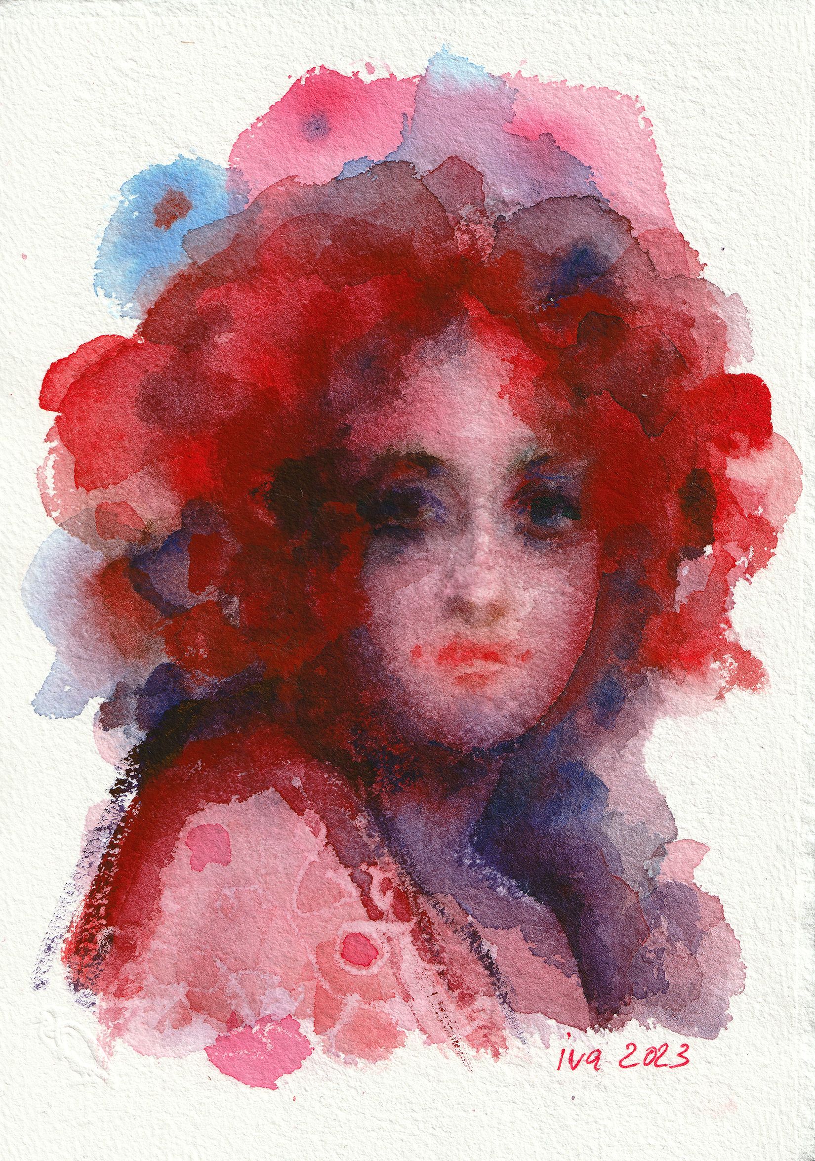 Татьяна Ивченкова (Авторская графика - 
                  21 x 29.7 см) Visages du passé 1