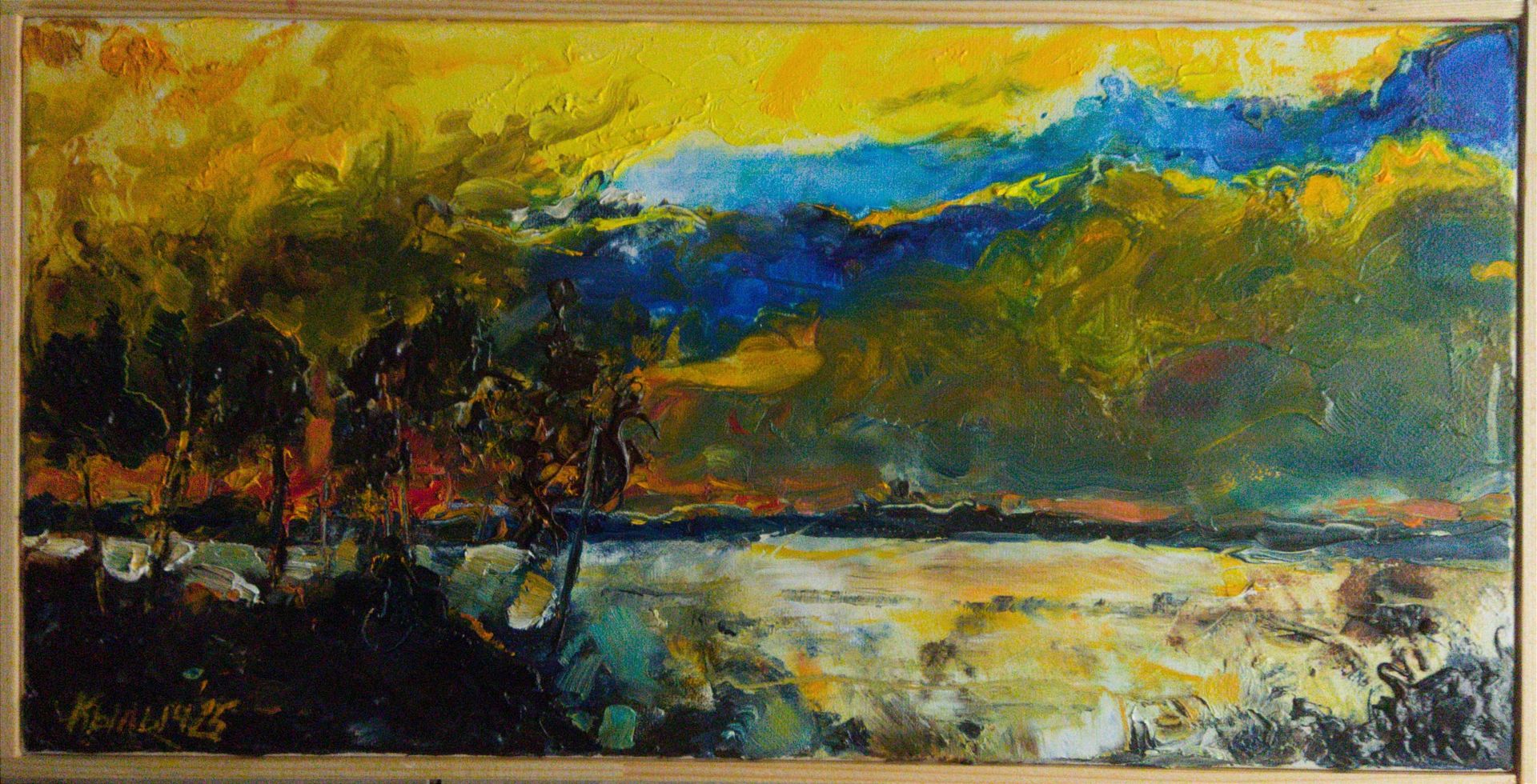 Людмила Кылыч (Картина, живопись - 
                  42 x 22 см) Зимний мираж