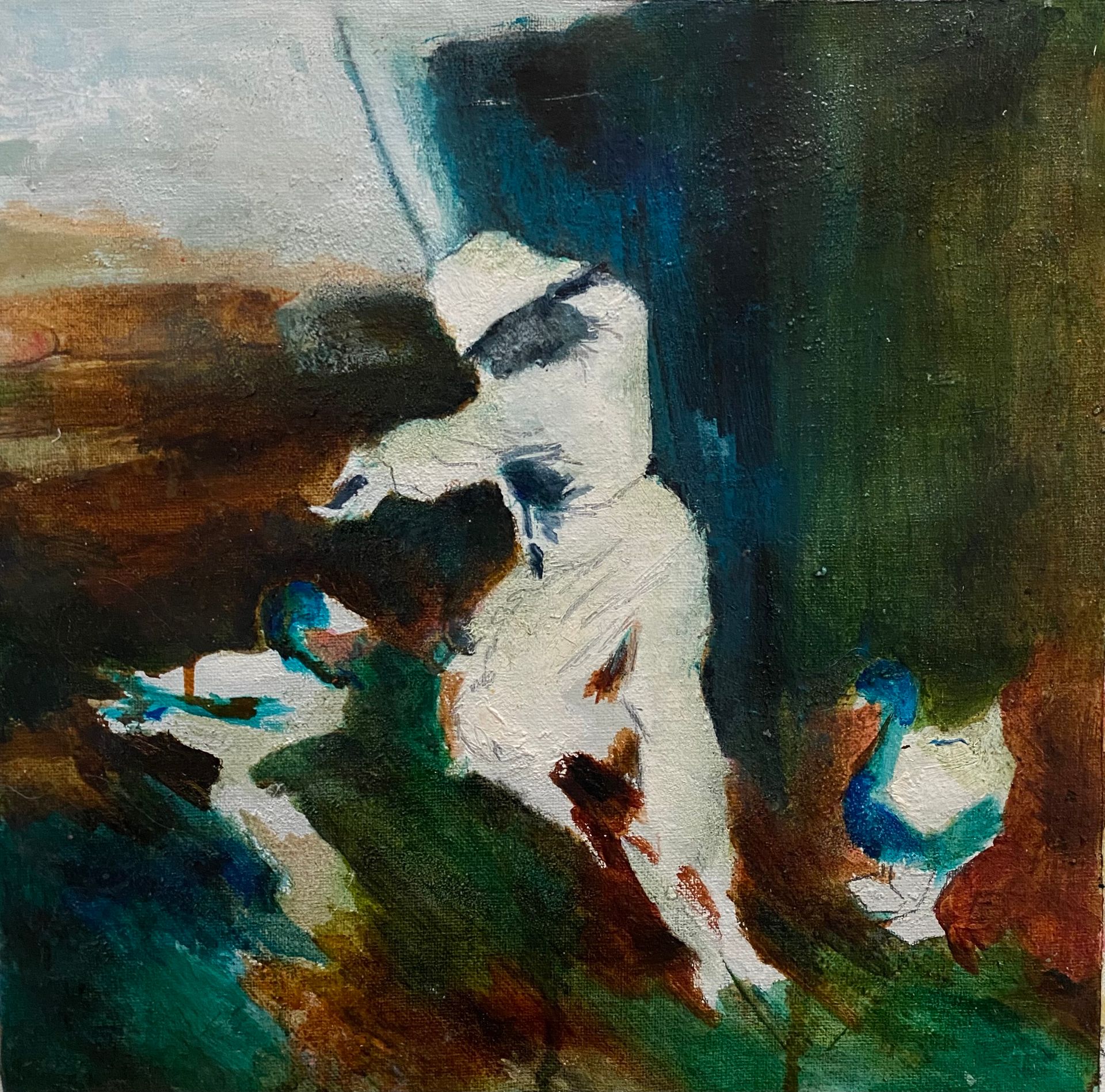 Лена Троянская (Картина, живопись - 
                  30 x 30 см) Мистер Джонс