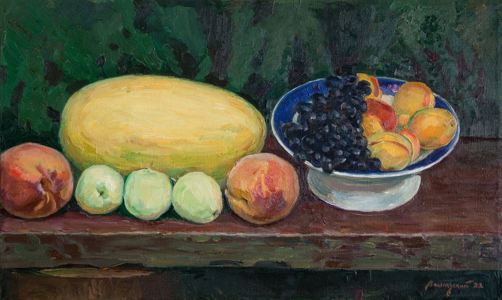 Николай Водолазский (Картина, живопись - 
                  50 x 30 см) Натюрморт с дыней