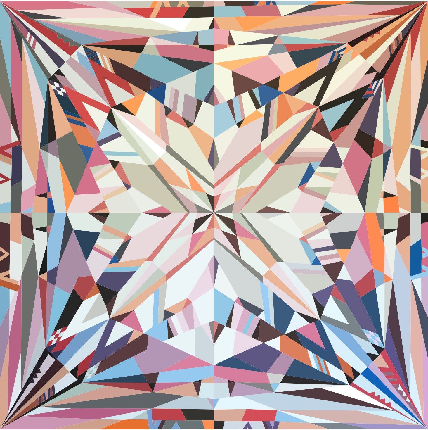 Марина Астахова (Графика цифровая (принты) - 
                  50 x 50 см) Кристалл Розовый