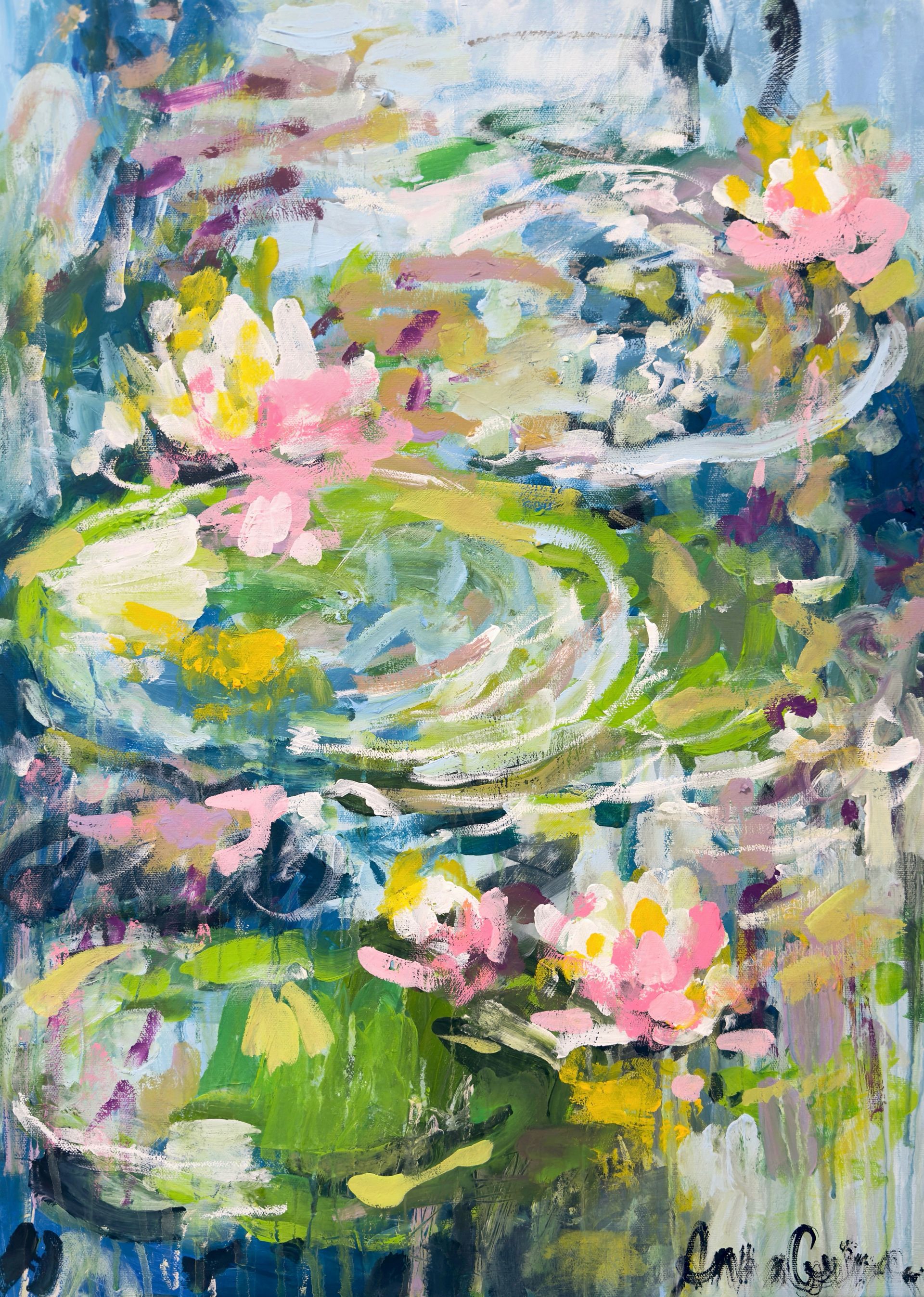 Анна Ганина (Картина, живопись - 
                  50 x 70 см) Magic pond