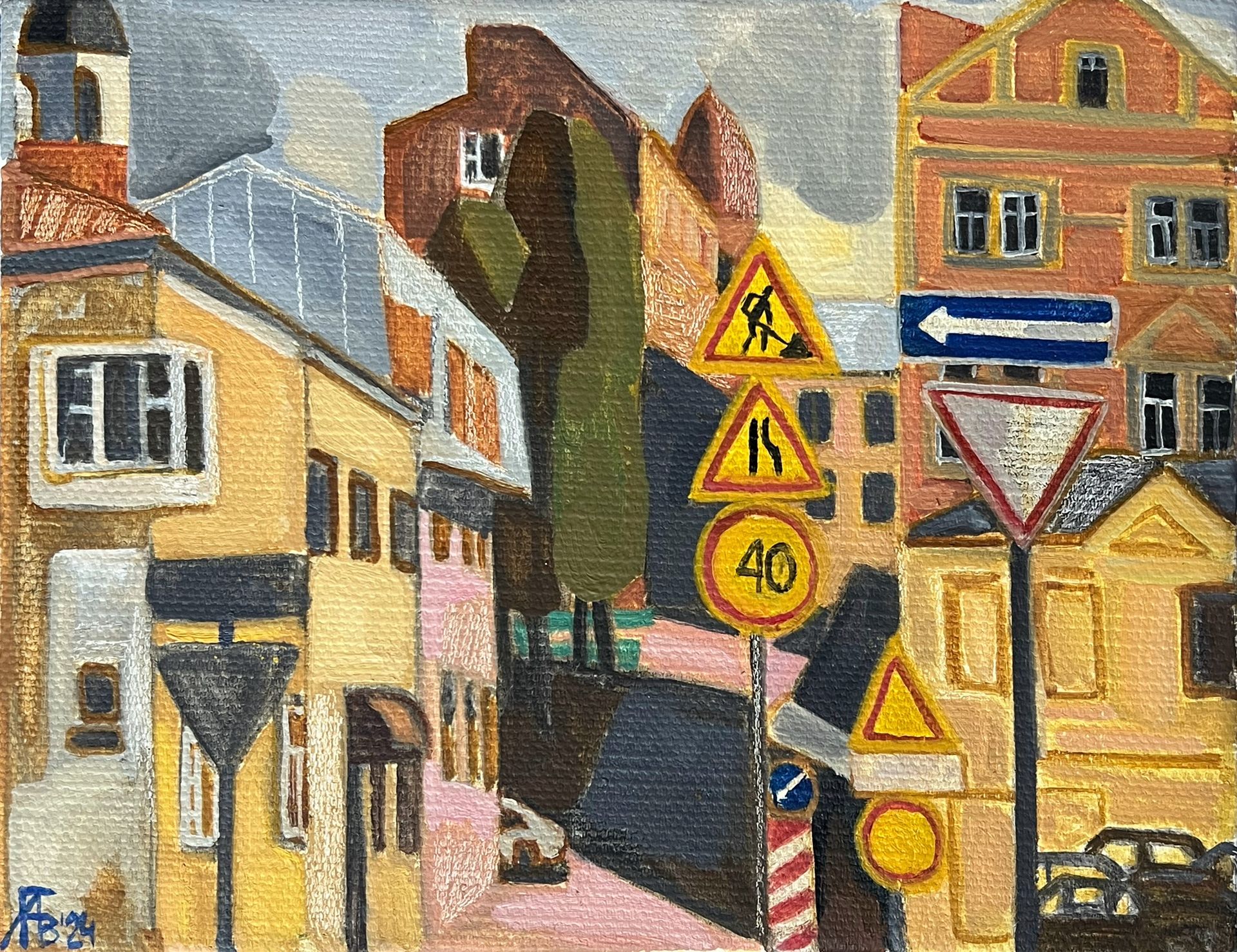 Мила Гаврилова (Картина, живопись - 
                  30 x 24 см) Ул. Новой Заставы
