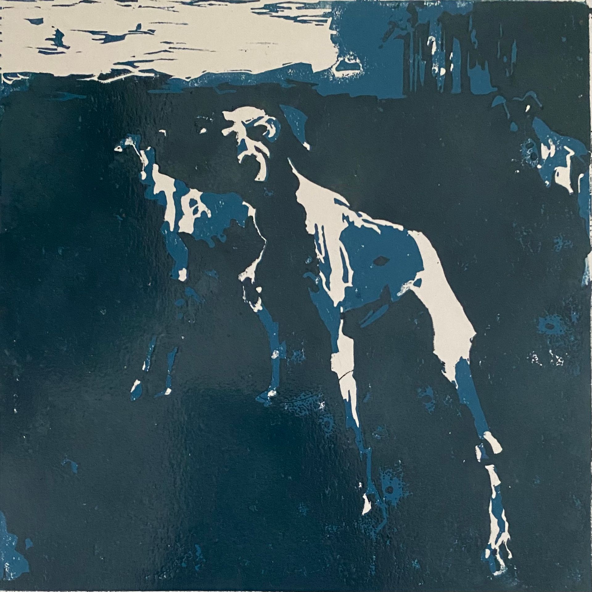 Лена Троянская (Графика печатная - 
                  30 x 30 см) Привал