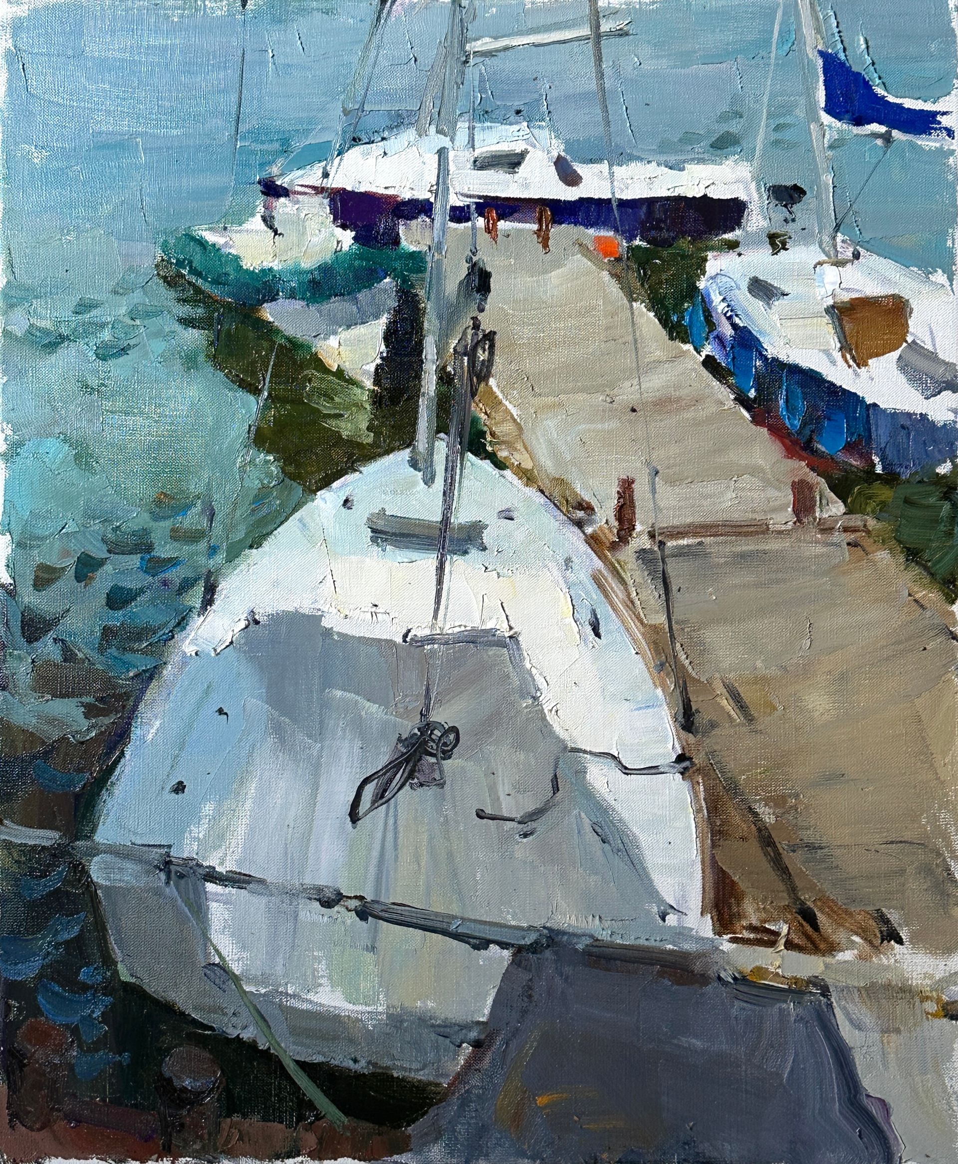 Илья Хахарев (Картина, живопись - 
                  50 x 60 см) Яхт-клуб