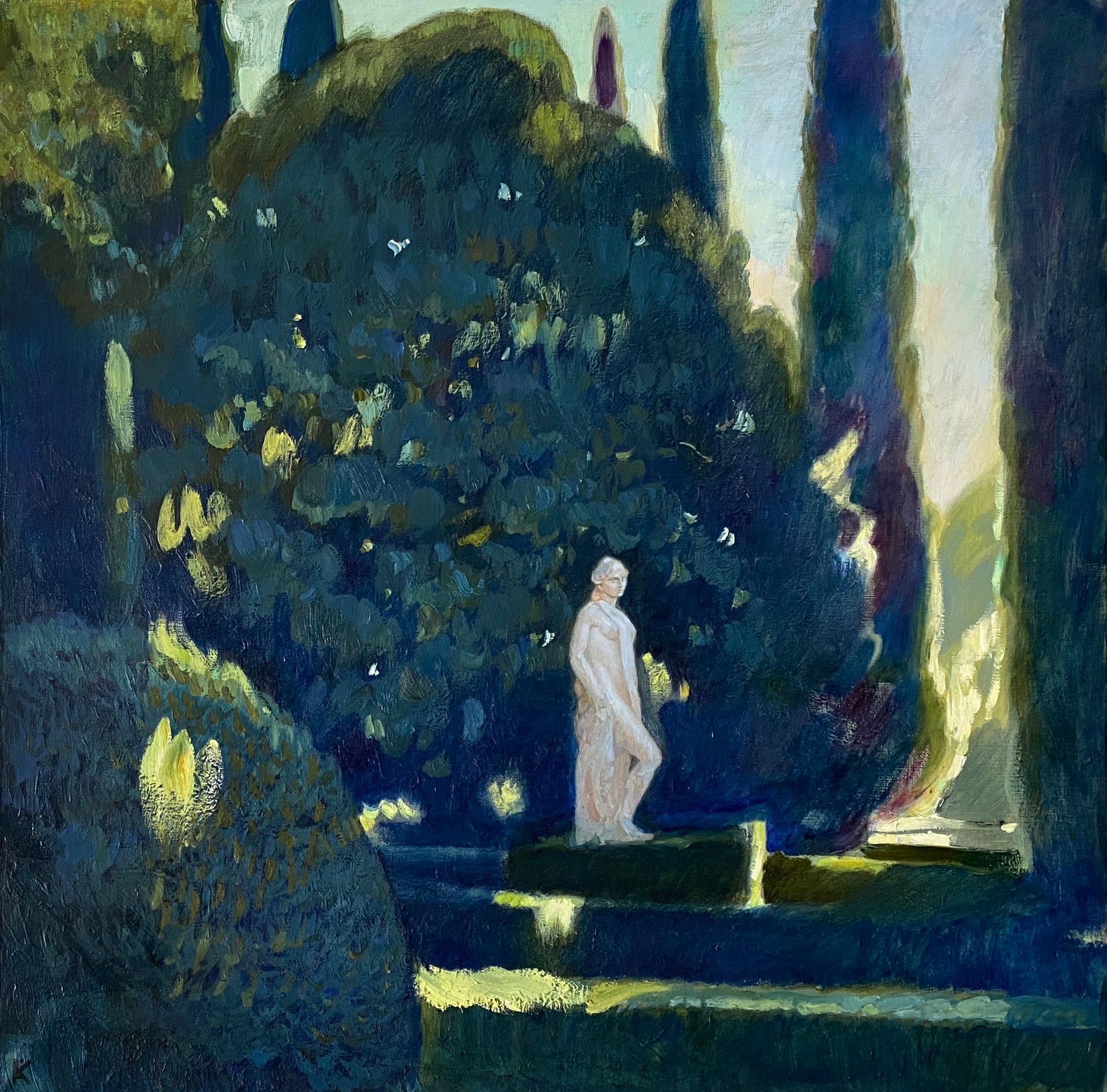 Алексей Кротов (Картина, живопись - 
                  60 x 60 см) В тени сада