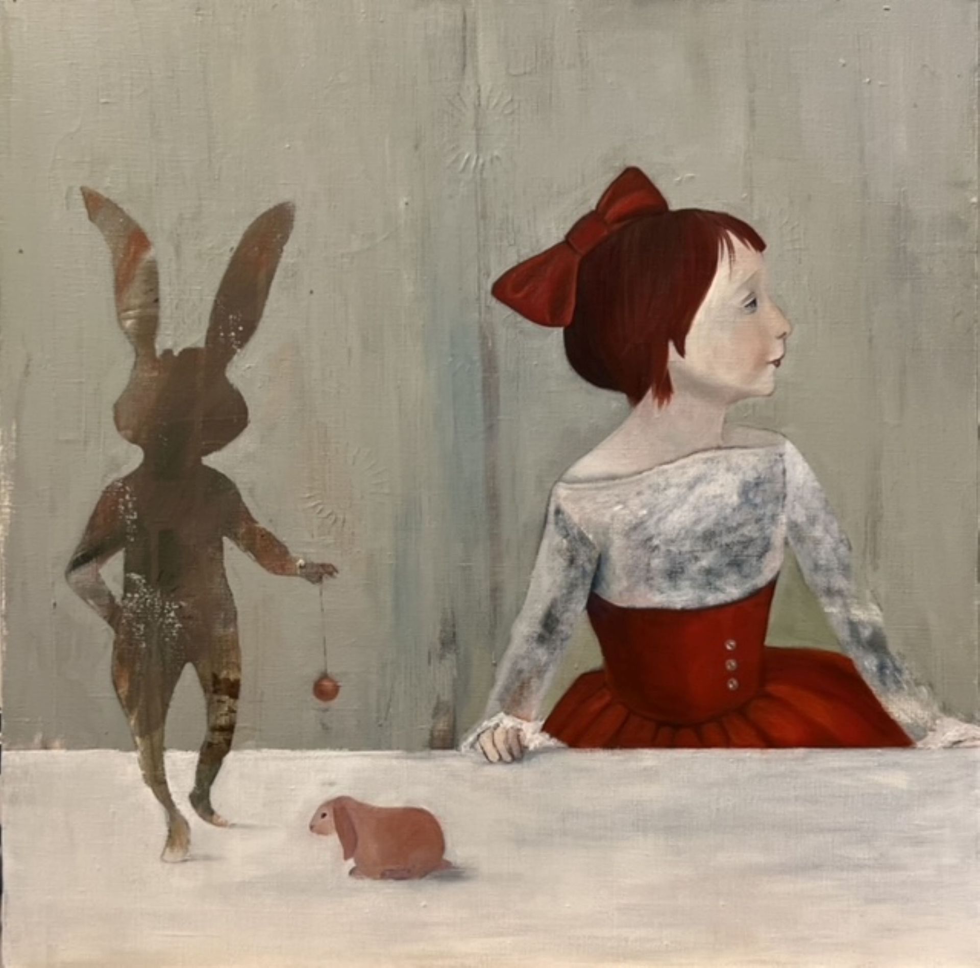 Нина Григель (Картина, живопись - 
                  50 x 50 см) В кроличьей норе