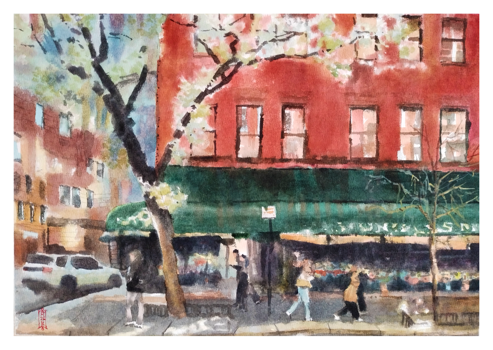 Александр Кормилицын (Авторская графика - 
                  42 x 30 см) Уют Верхнего Иста