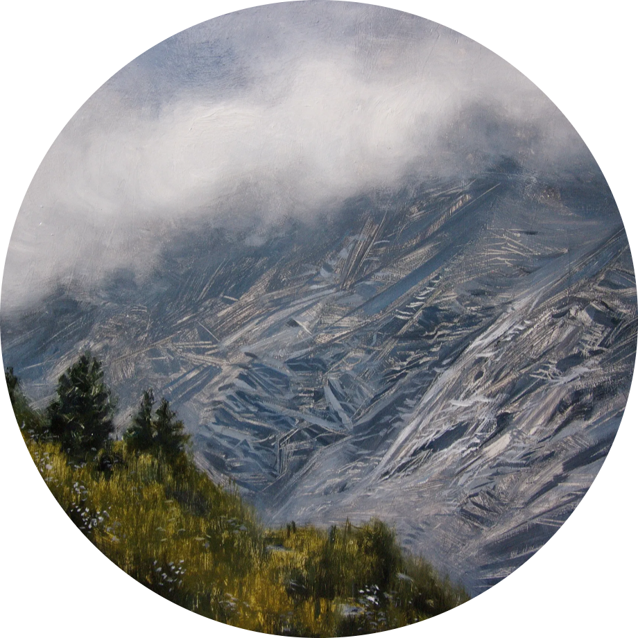 Алан Хатагты (Картина, живопись - 
                  40 x 40 см) Заоблачная высота