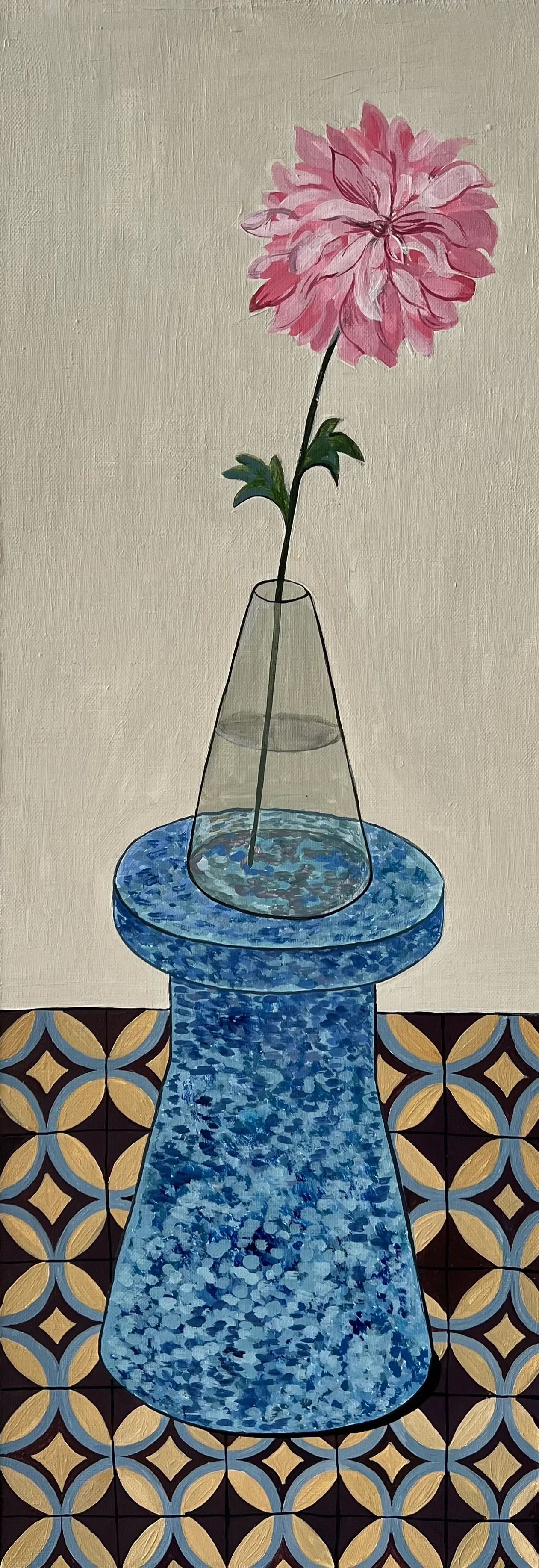 Анна Холоша (Картина, живопись - 
                  25 x 70 см) Георгин