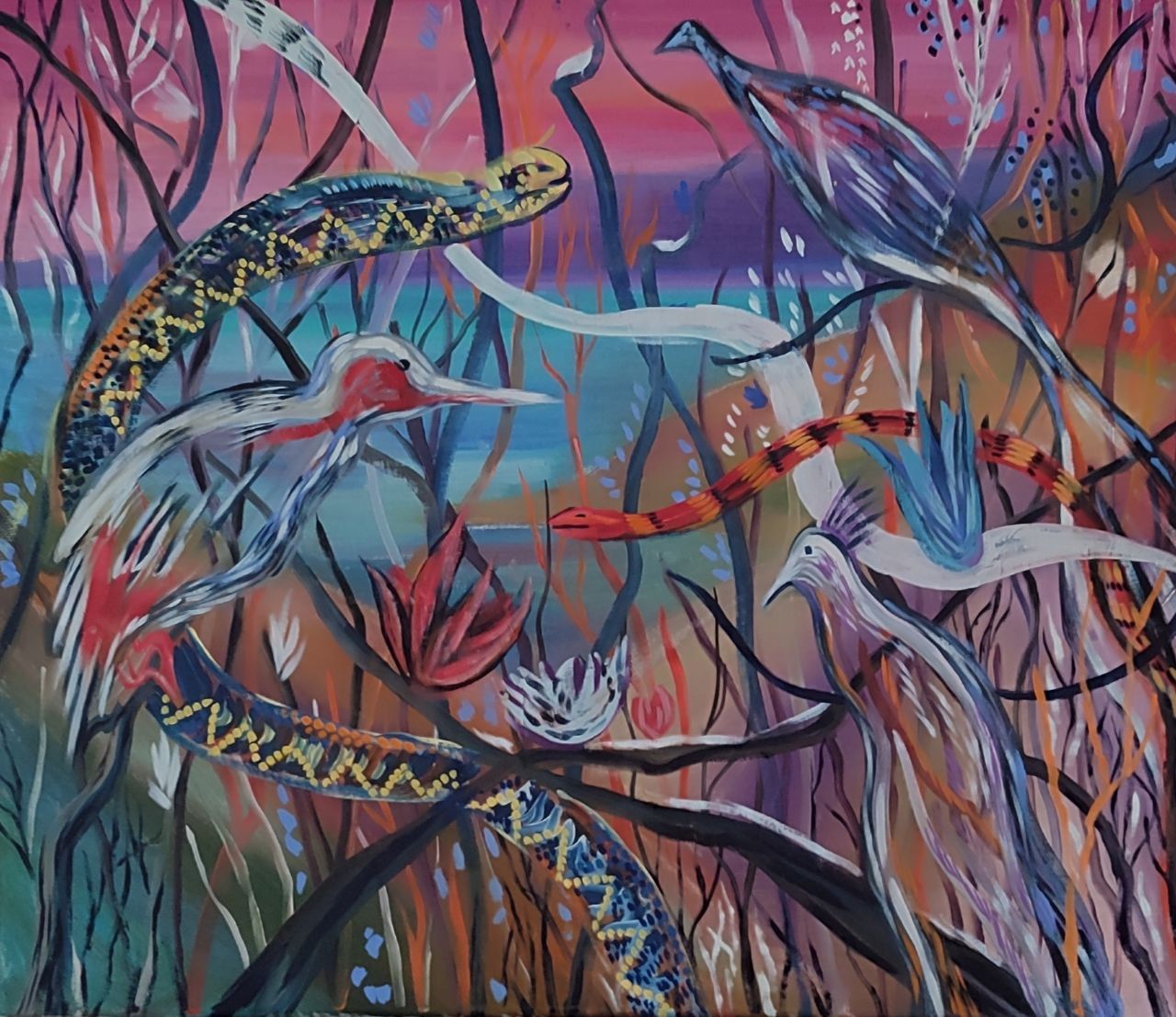 Анастасия Полякова (Картина, живопись - 
                  70 x 60 см) Звери