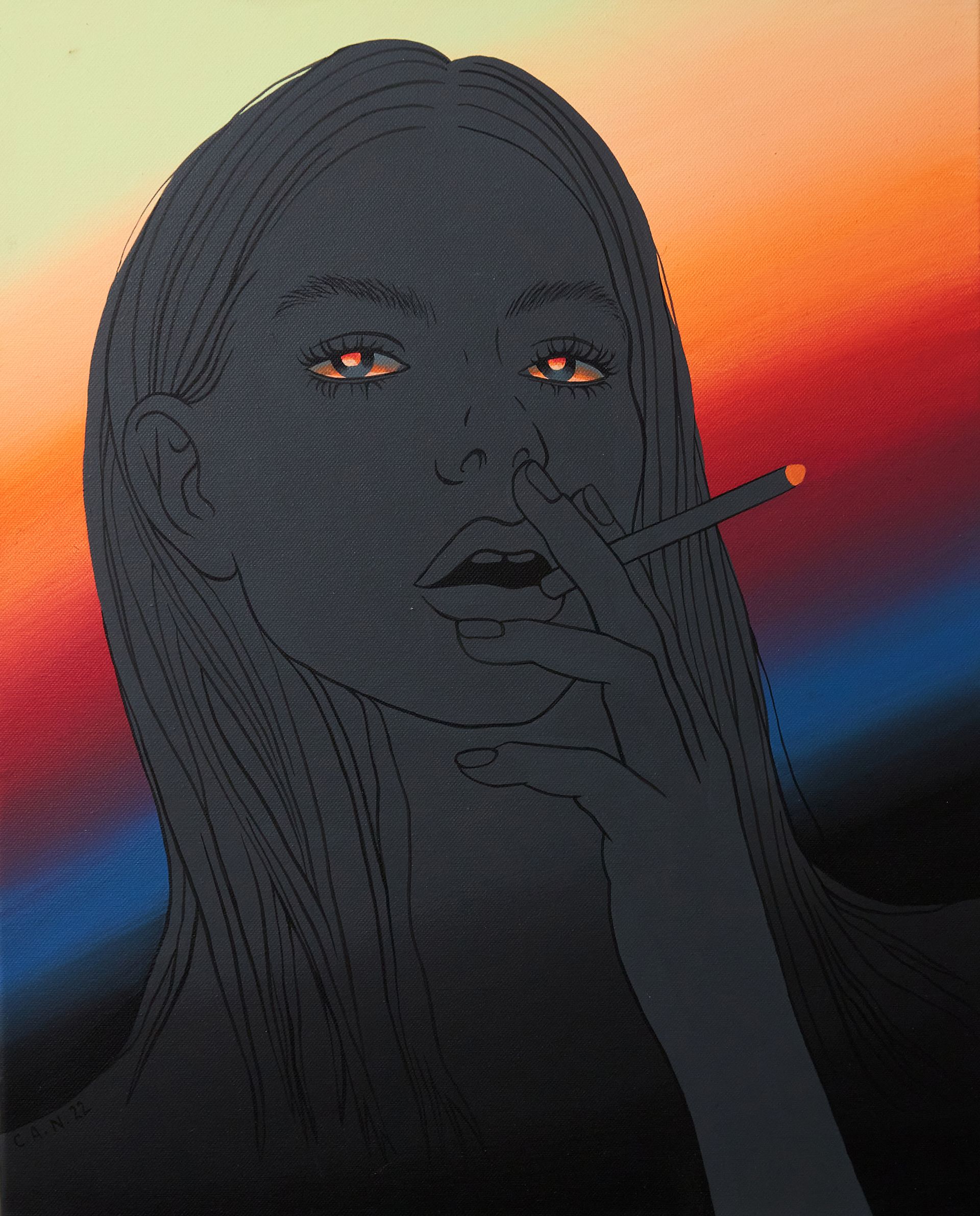 Людмила Константинова (Картина, живопись - 
                  40 x 50 см) Baby On Fire