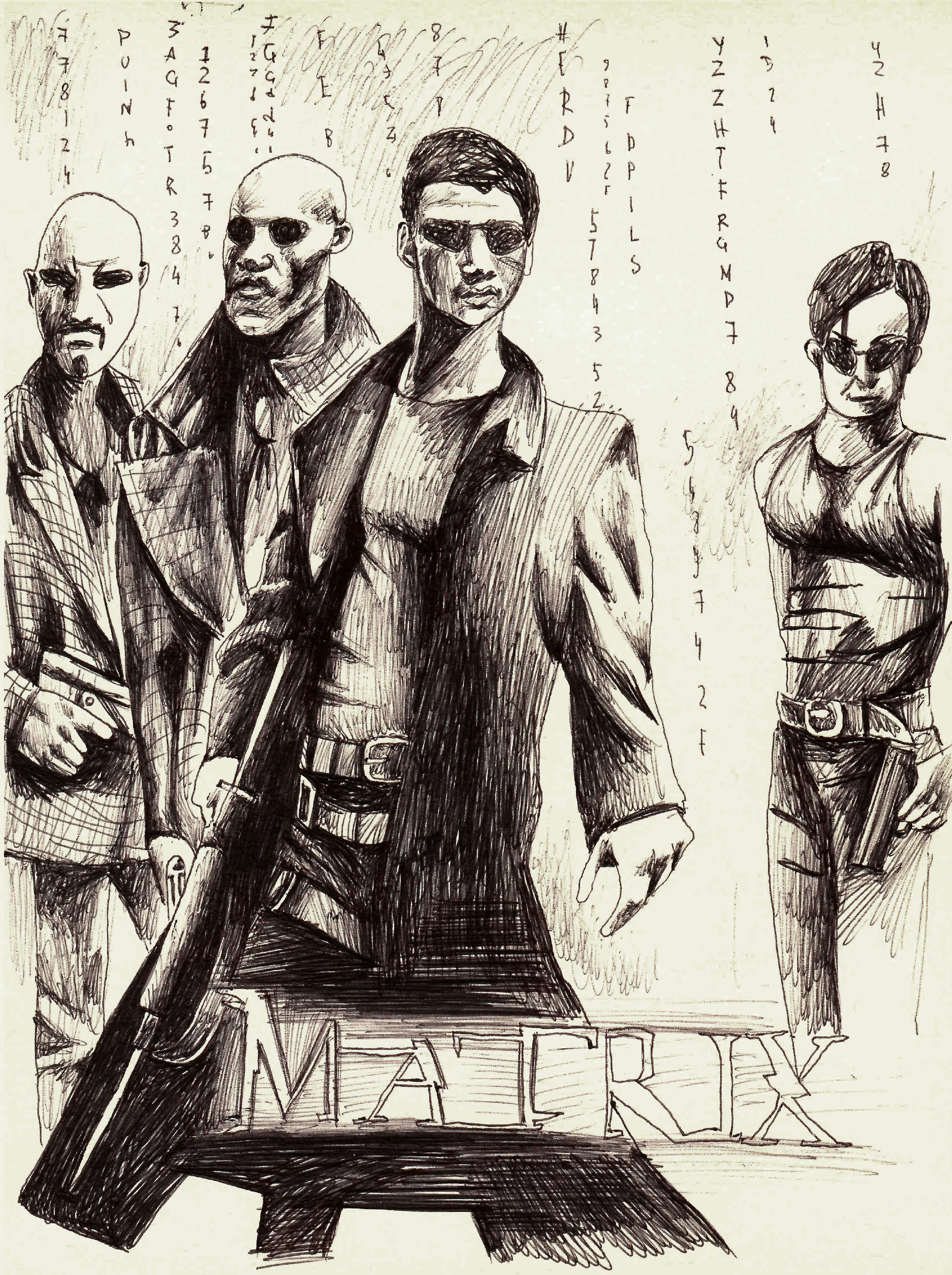 Марат Х Марат (Авторская графика - 
                  14.4 x 19 см) The Matrix