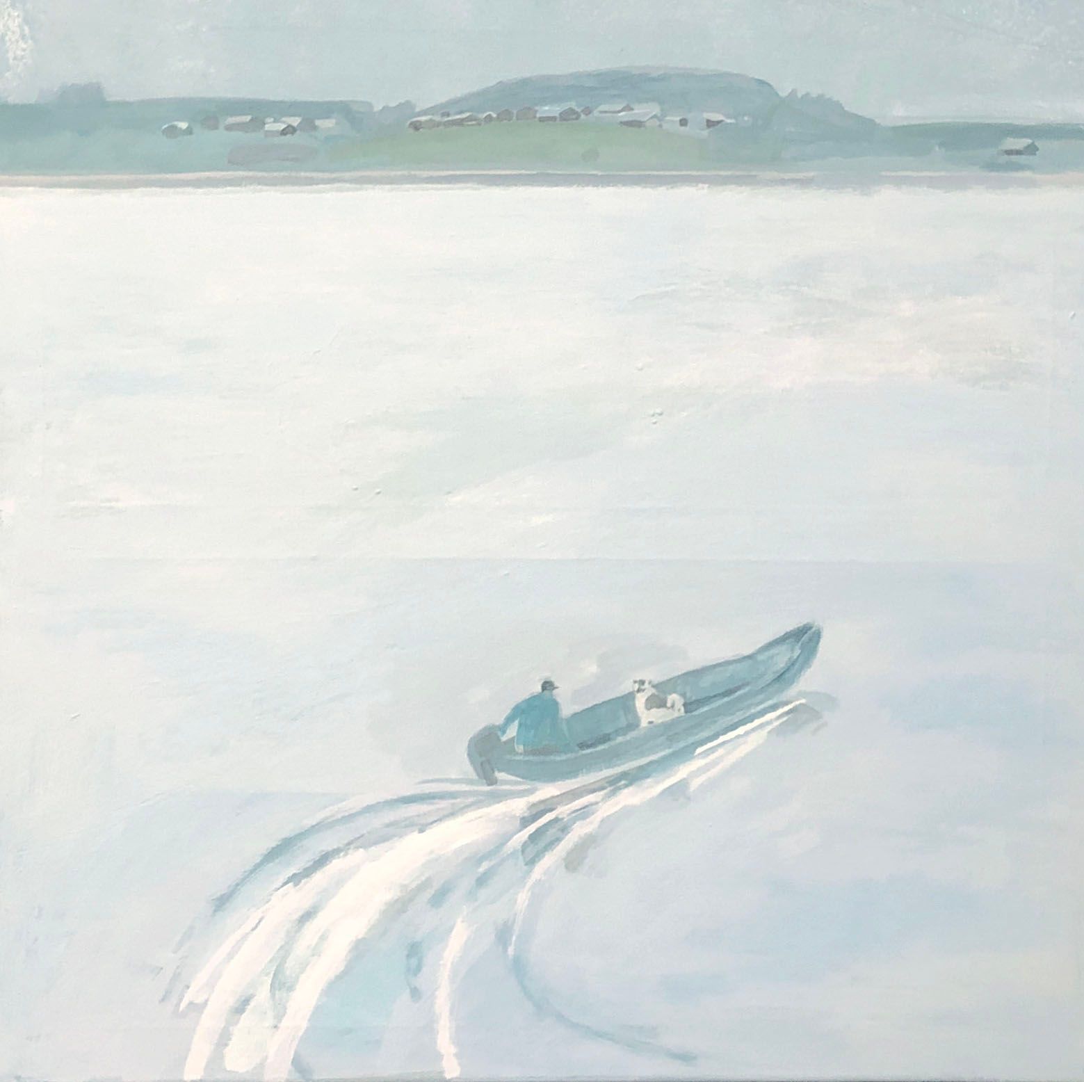 Анна Гордеева (Картина, живопись - 
                  70 x 70 см) Переправа
