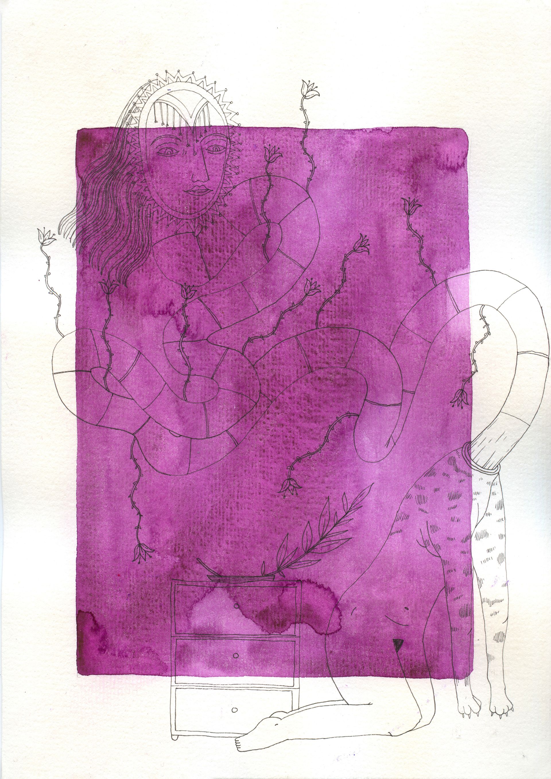 Оля Душкина (Авторская графика - 
                  21 x 29.7 см) Возьми из шкапика пряничек, сладкий