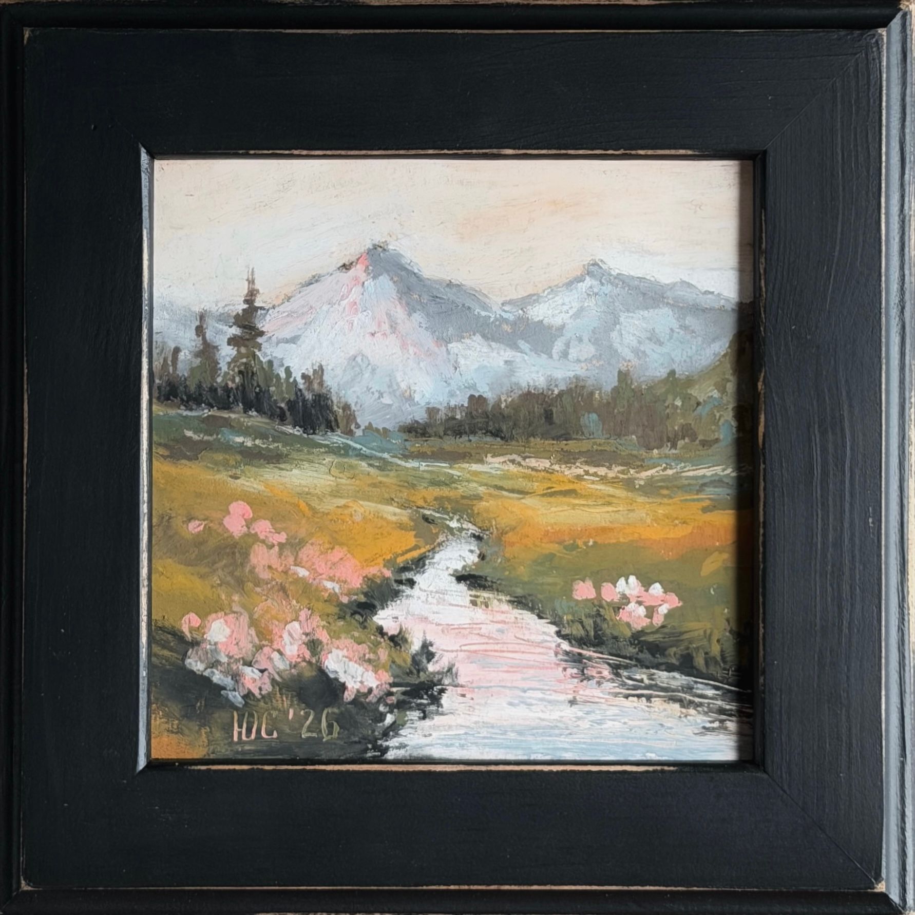 Светлана Юматова (Картина, живопись - 
                  22 x 22 см) Альпийские луга