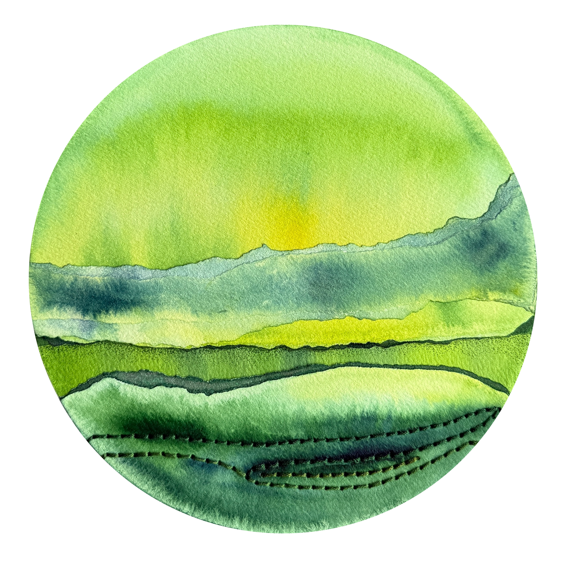 Ольга Ширяева (Авторская графика - 
                  21 x 21 см) Берега