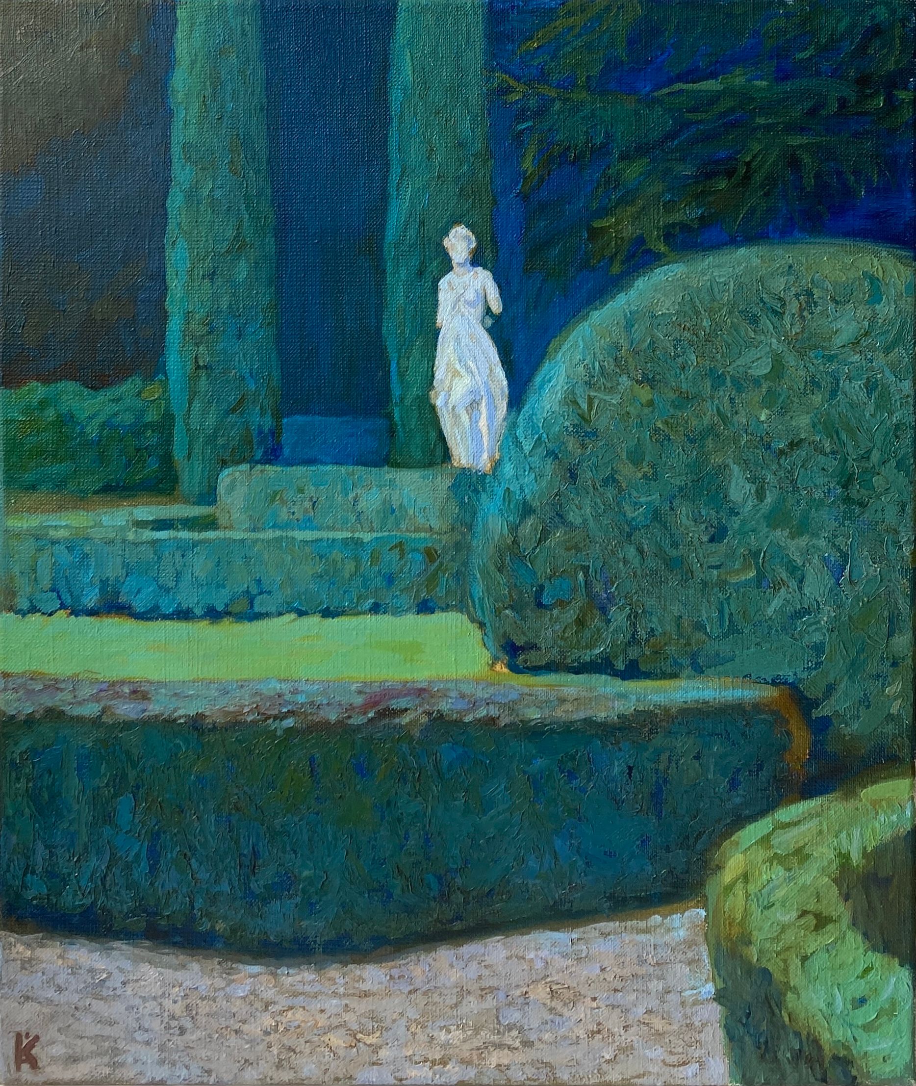 Алексей Кротов (Картина, живопись - 
                  46 x 55 см) Скульптура в саду Джусти