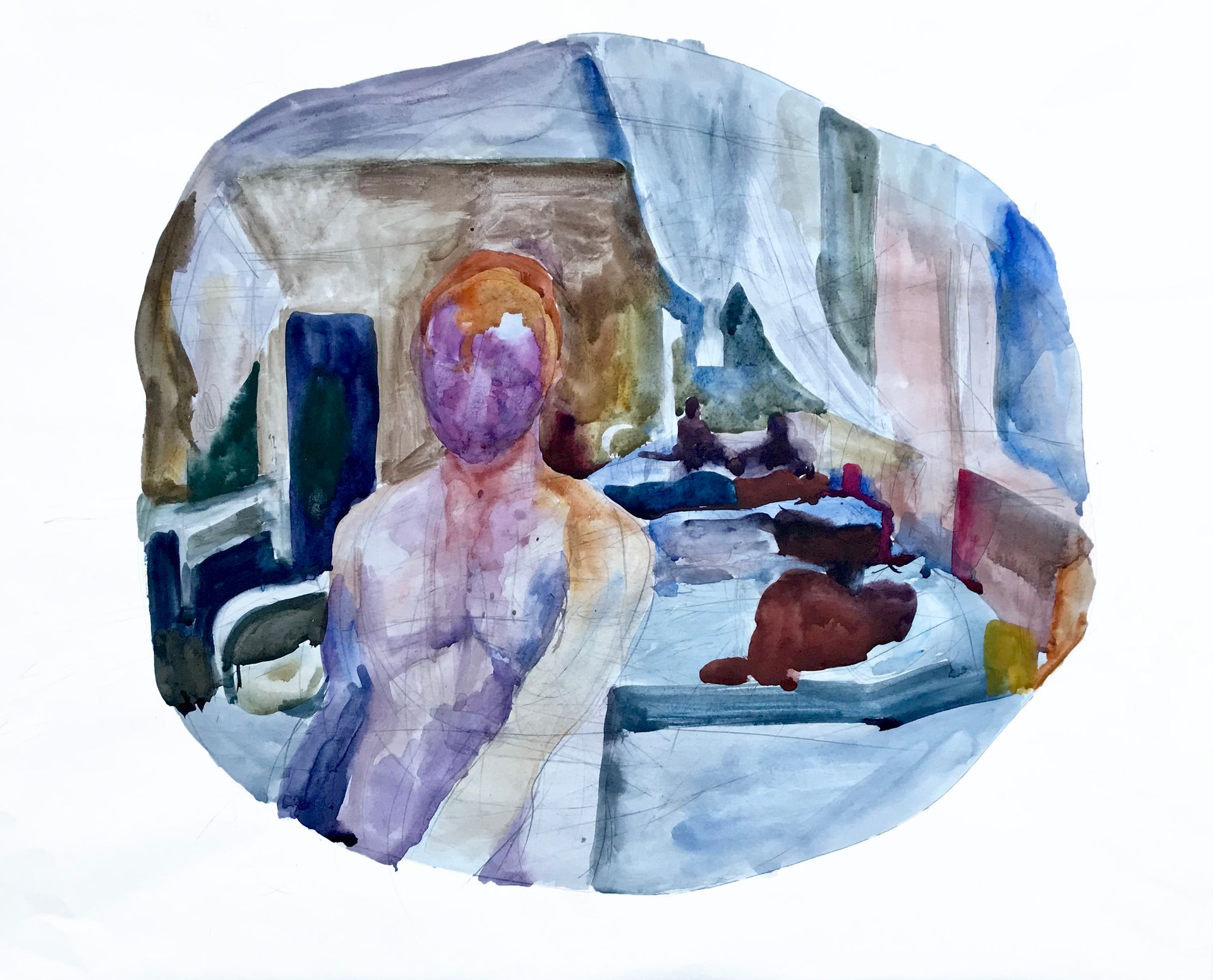 Алена Смолина (Авторская графика - 
                  59 x 48 см) Альбинос